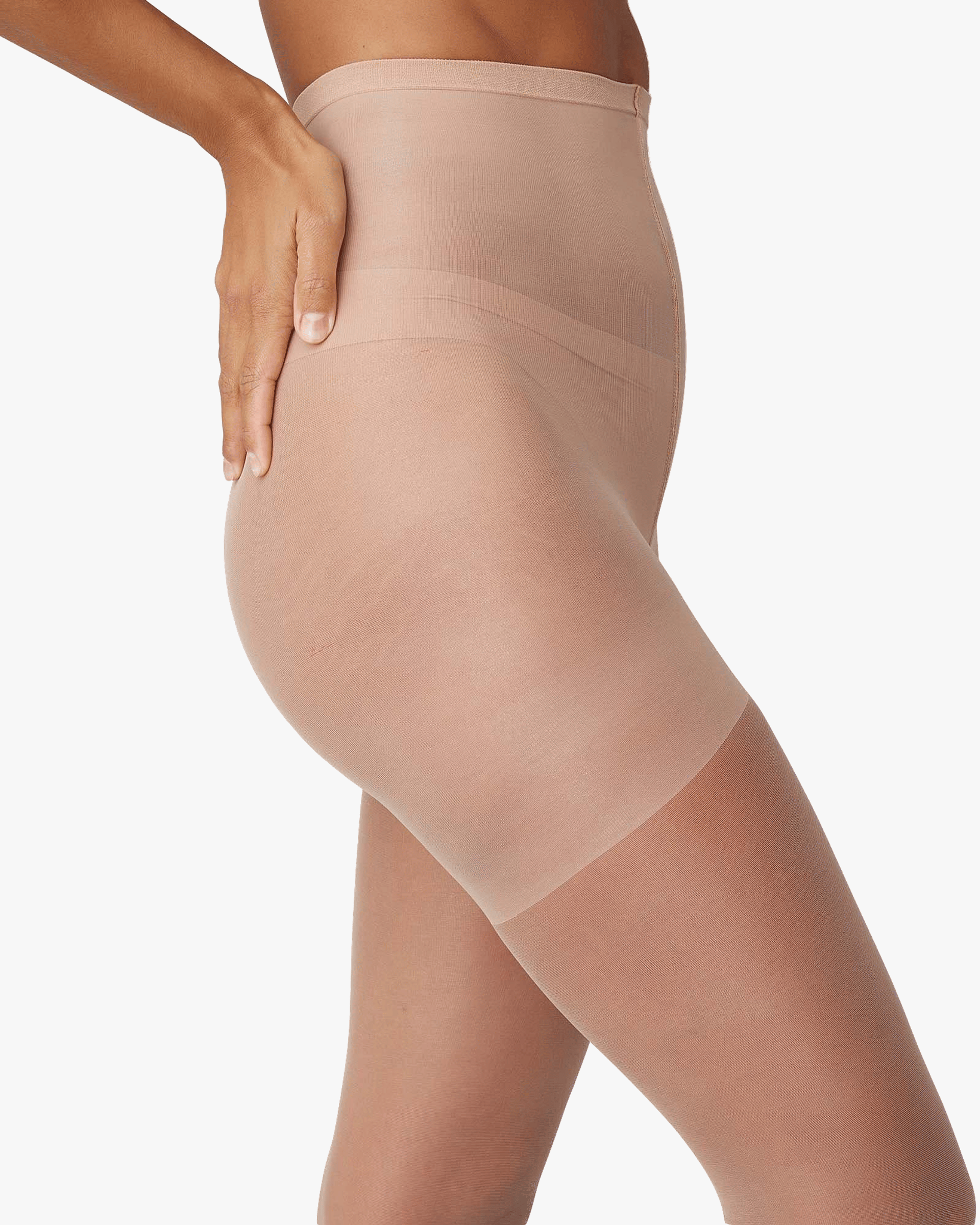 Tuva Sculpting Tights in Beige made by Swedish Stockings