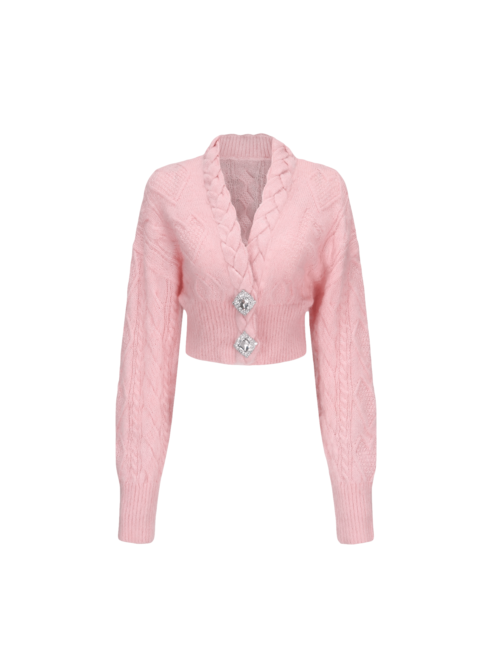 Carmen Diamond Knit Sweater (Pink) (Final Sale) in Pink made by Nana Jacqueline