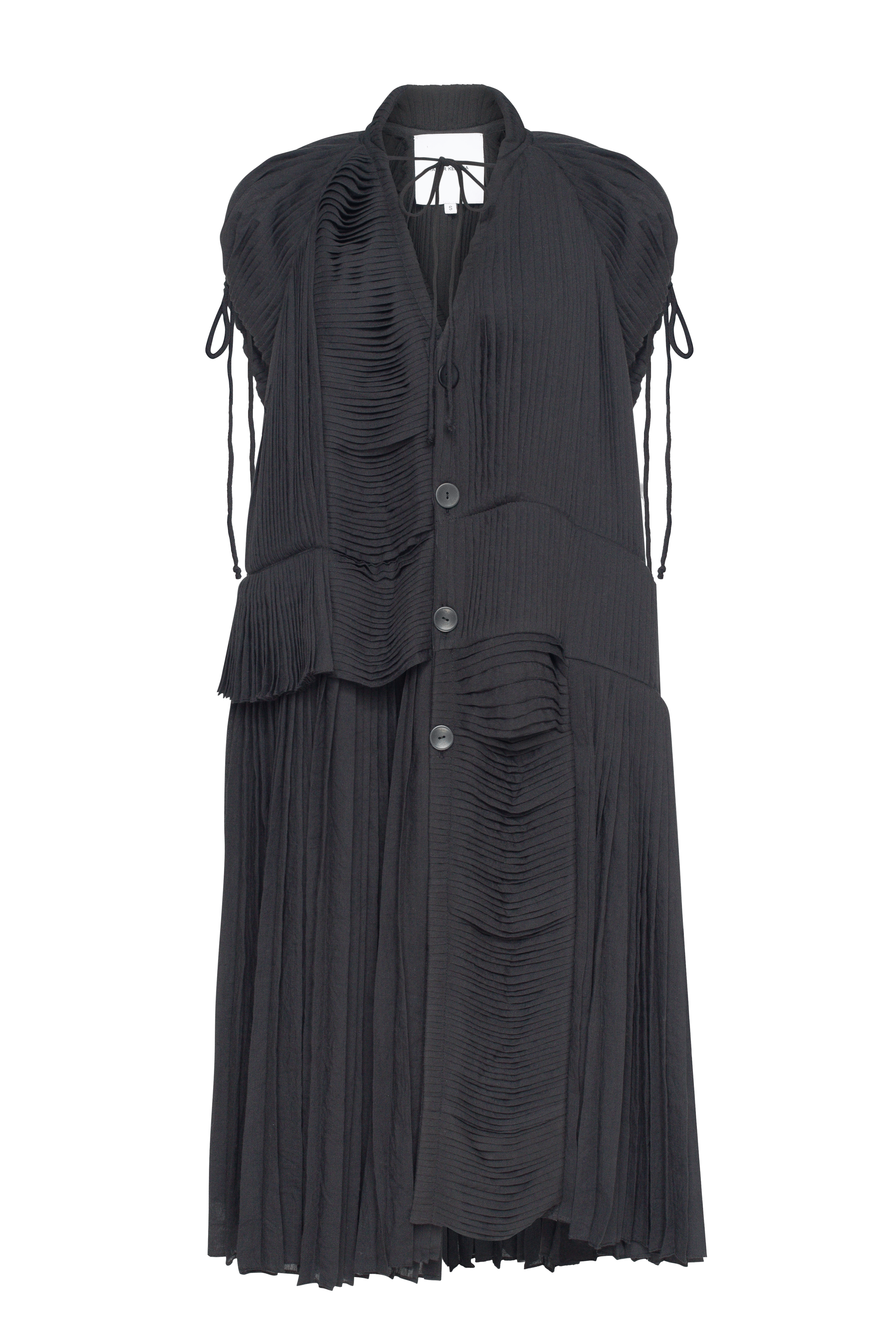 Fully hand-pleated midi DRESS made by Tamar Keburia