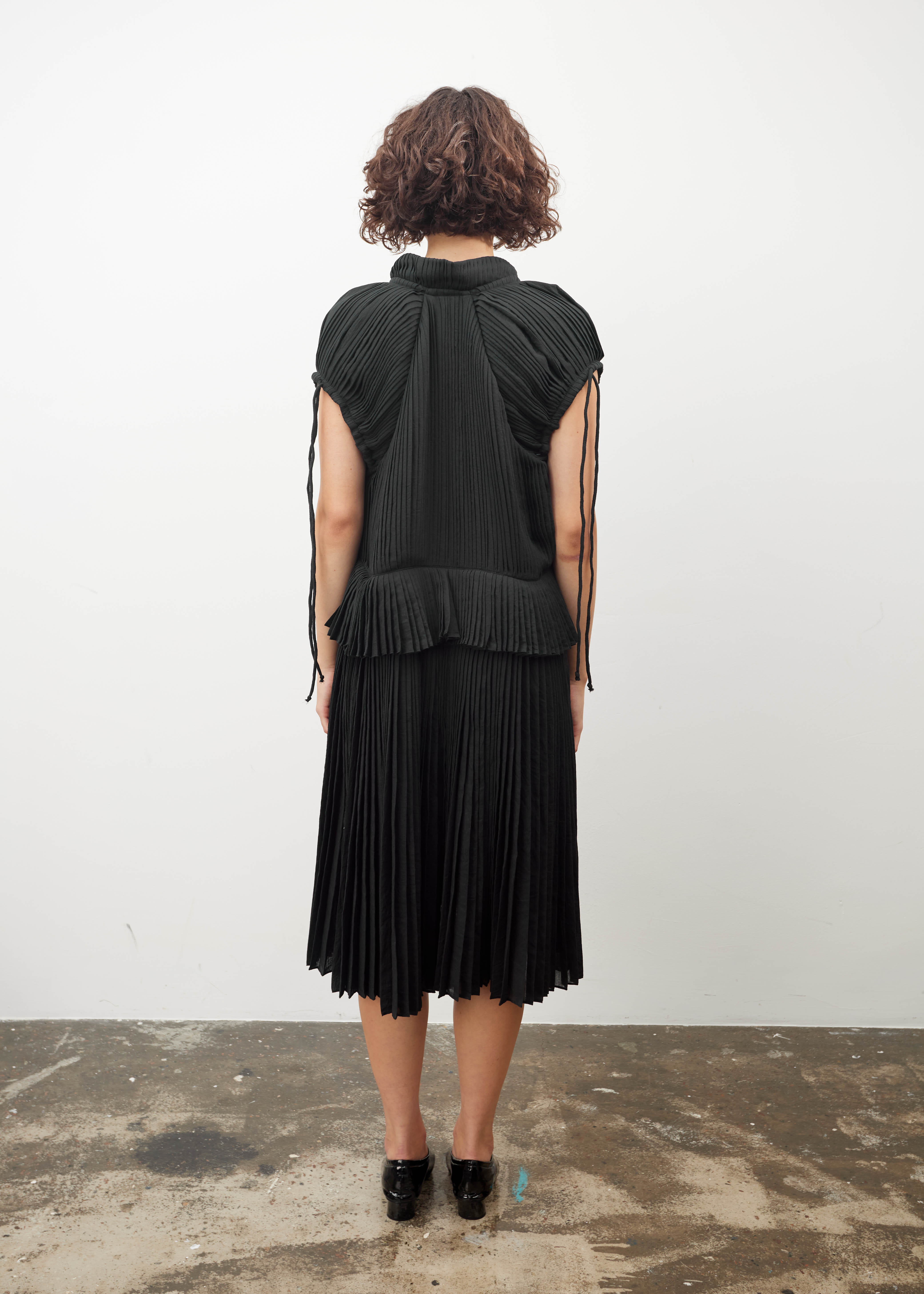Fully hand-pleated midi DRESS made by Tamar Keburia