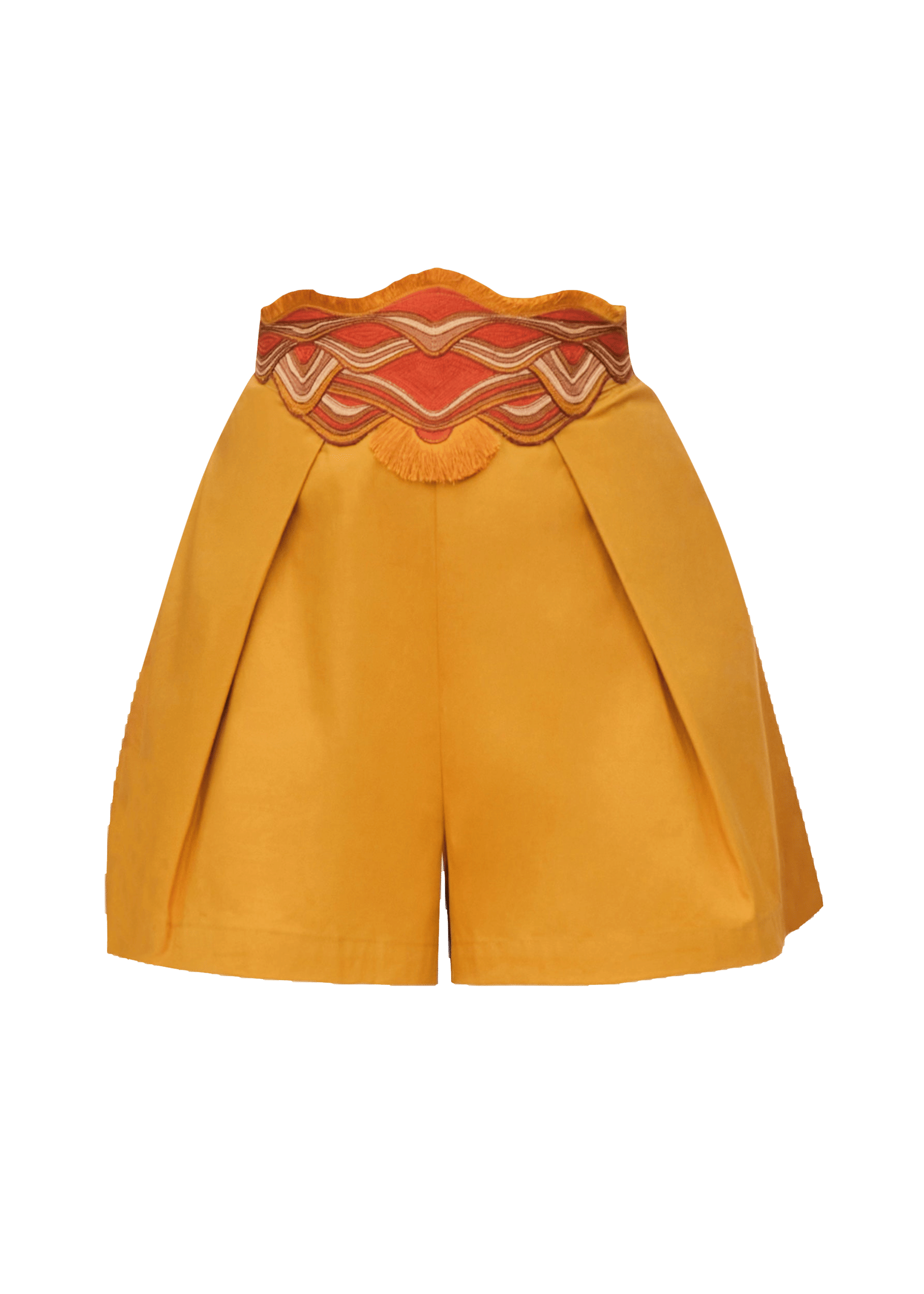 OLLA SHORTS - MUSTARD in Yellow made by Andrea Iyamah