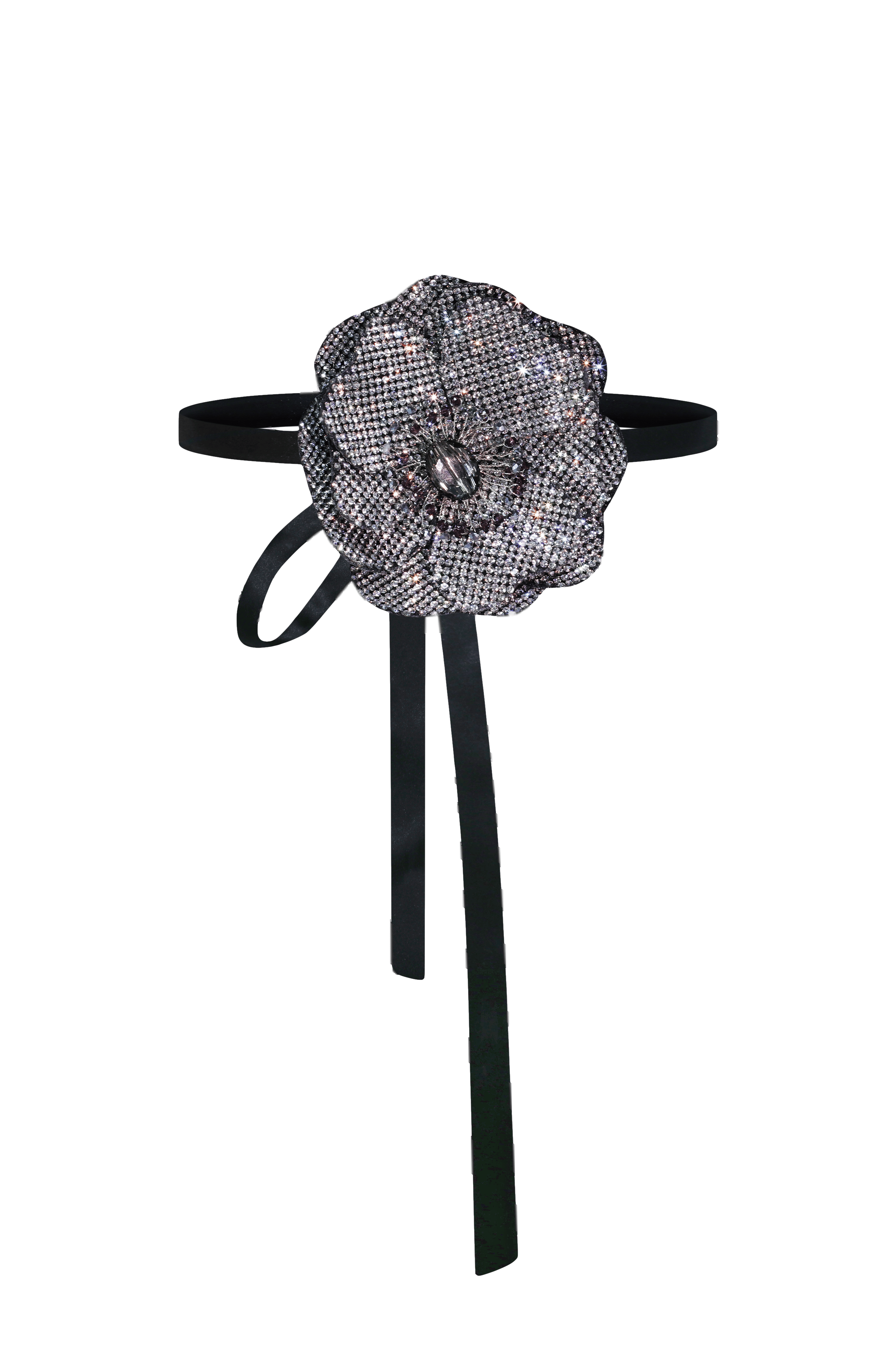 POPPY CRYSTAL CHOKER in Silver made by NUÉ