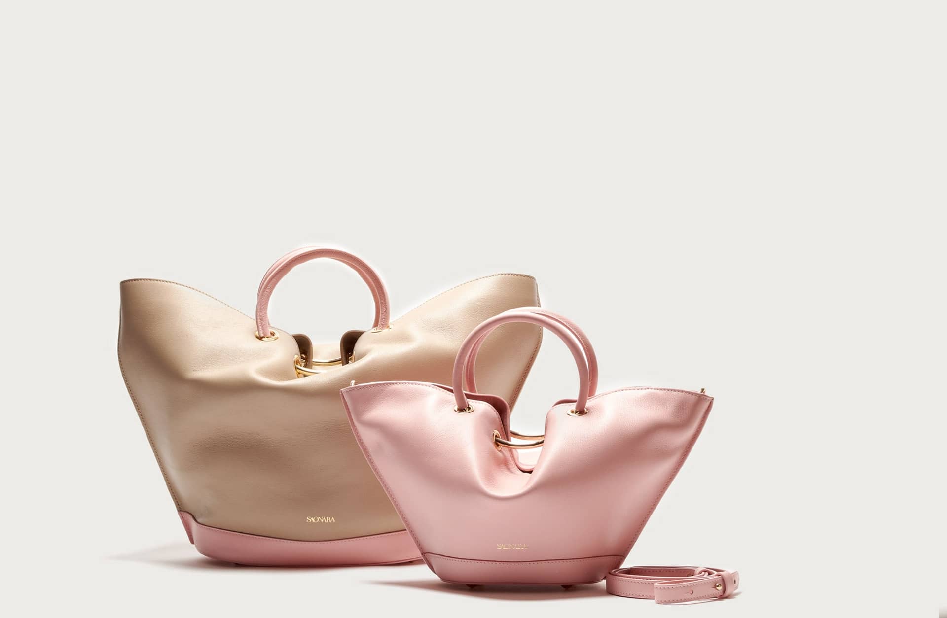 SAONARA MINI PEONY LEATHER BAG made by Saonara