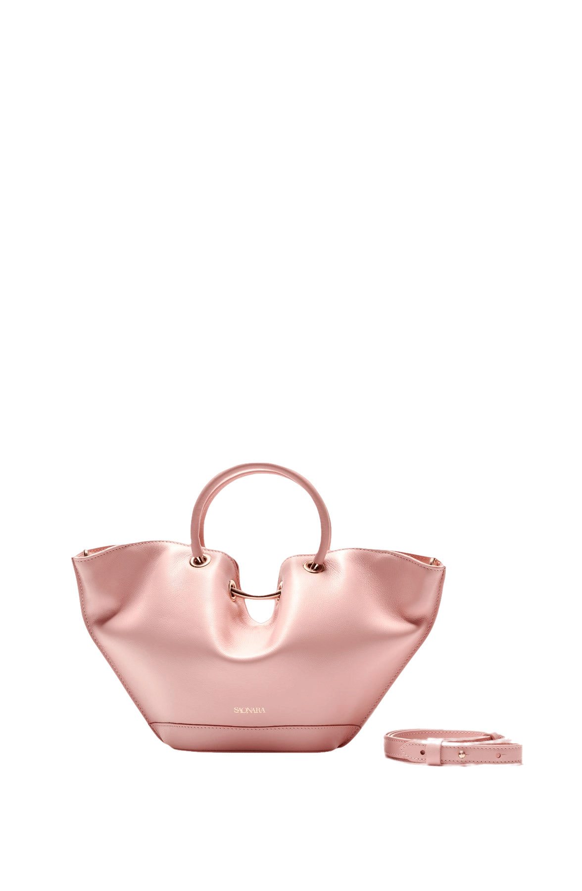 SAONARA MINI PEONY LEATHER BAG made by Saonara