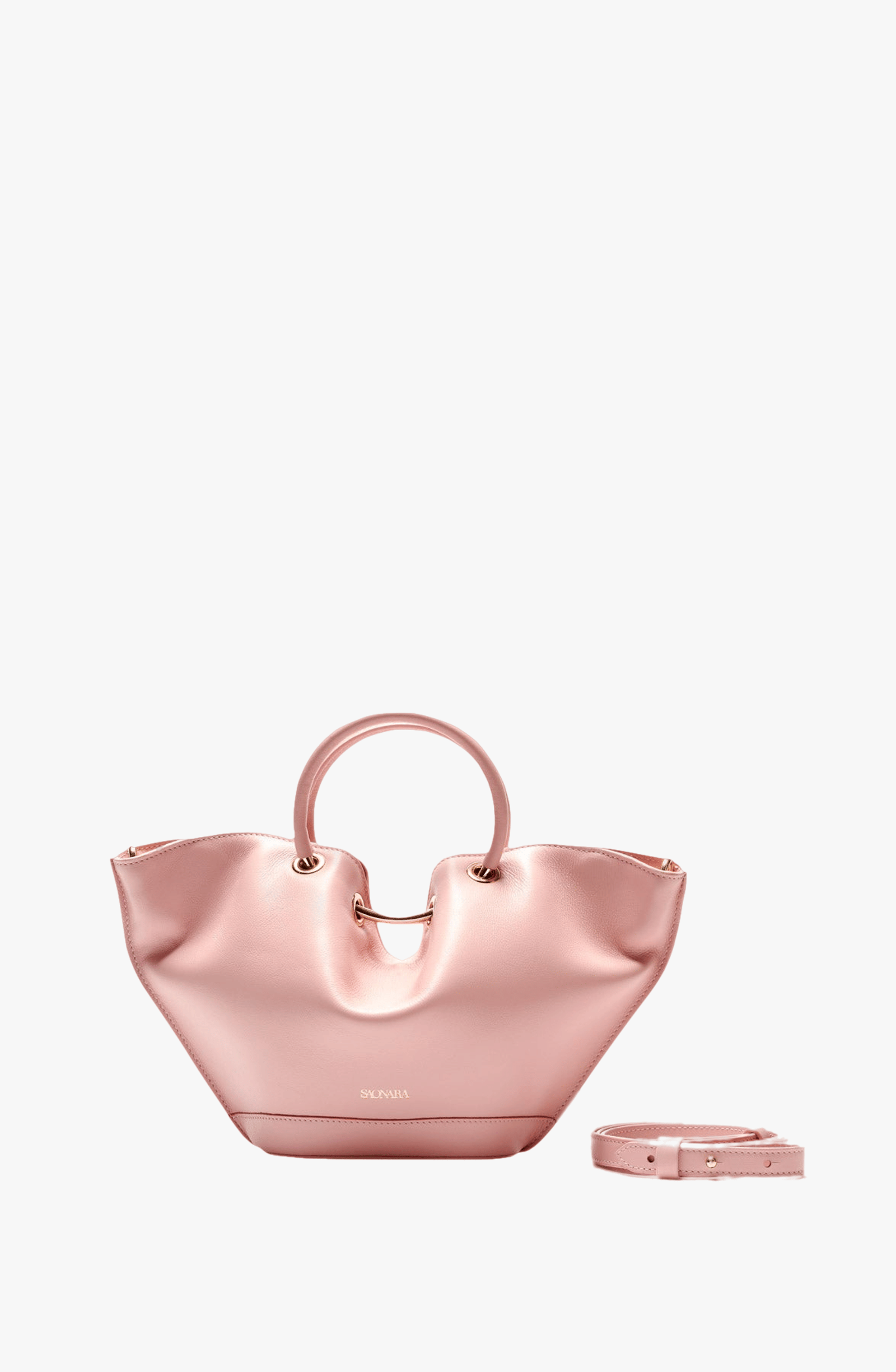 SAONARA MINI PEONY LEATHER BAG made by Saonara