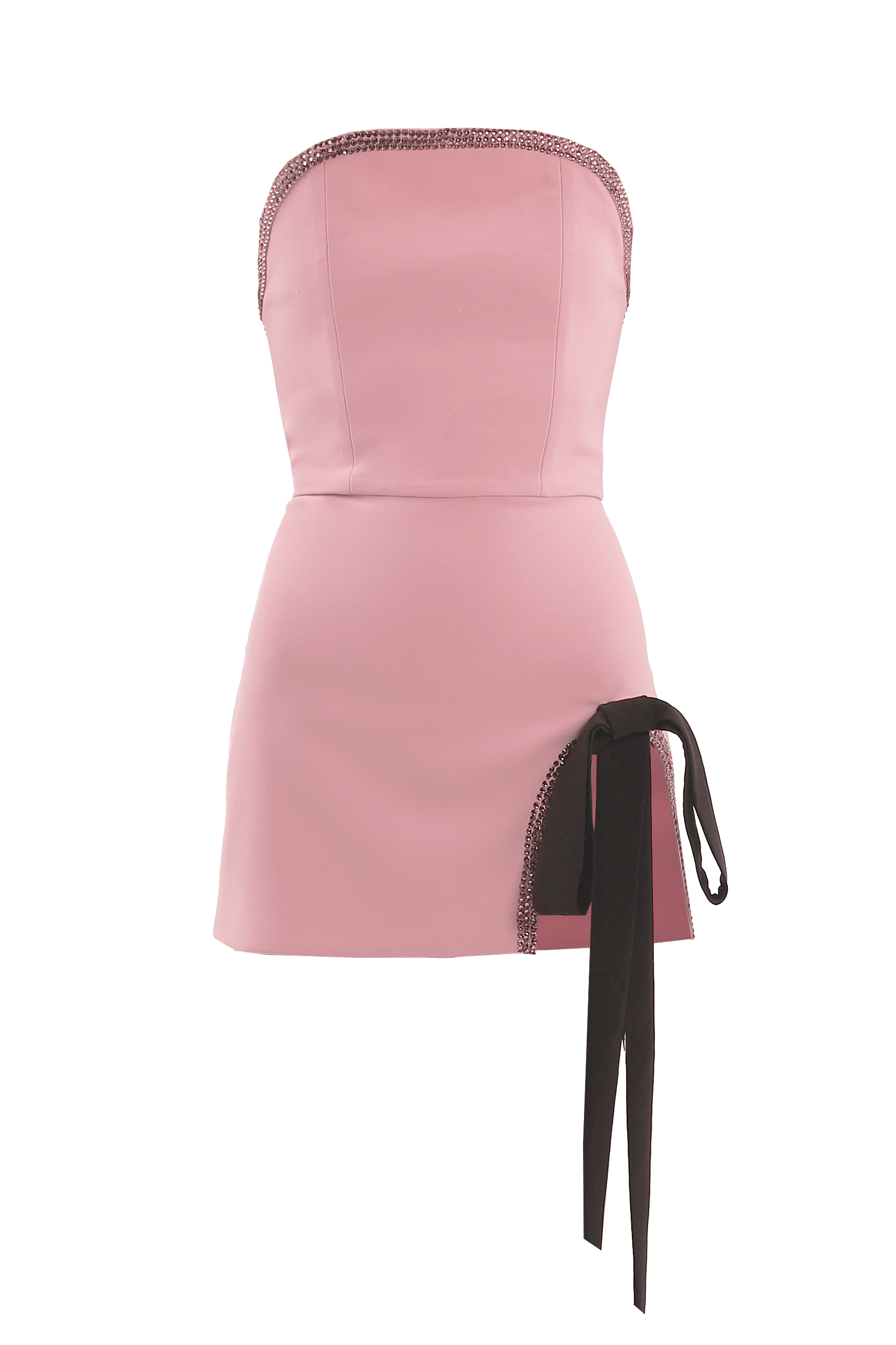Pink crystal mini dress made by Compte Spain