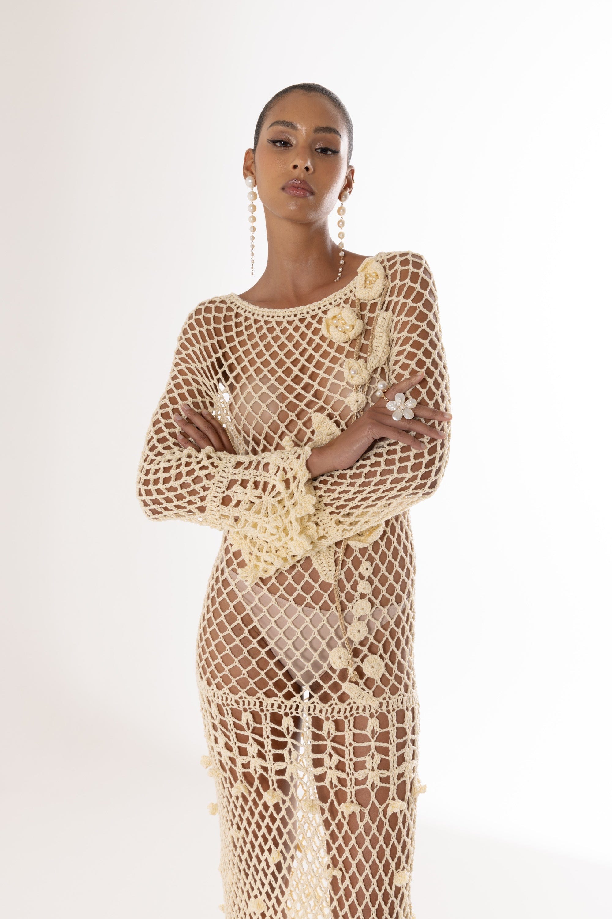 Butter Yellow Vanilla Handmade Crochet Dress made by ANDREEVA