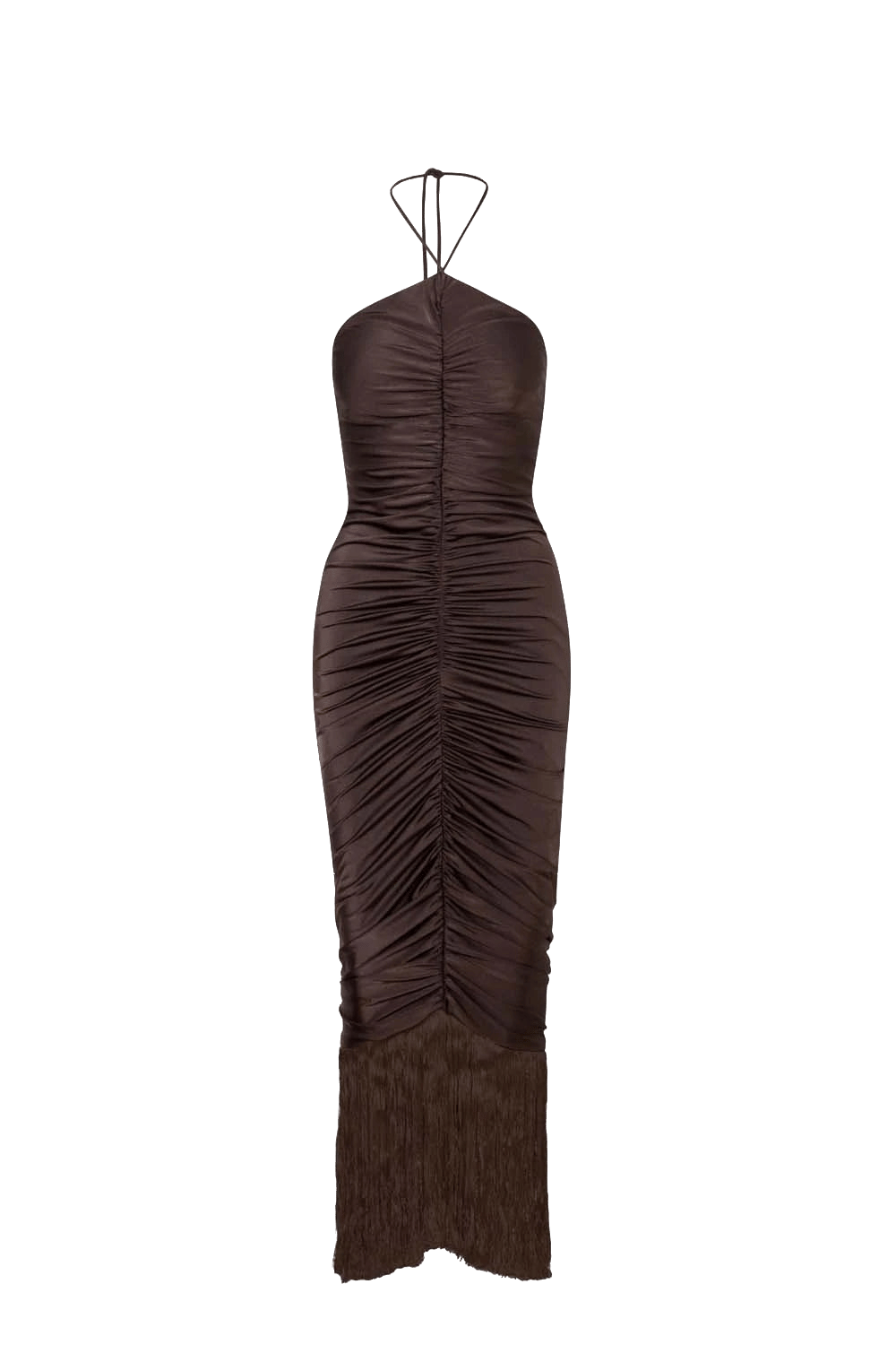 baobab brown dress Oscar Midi Dress White