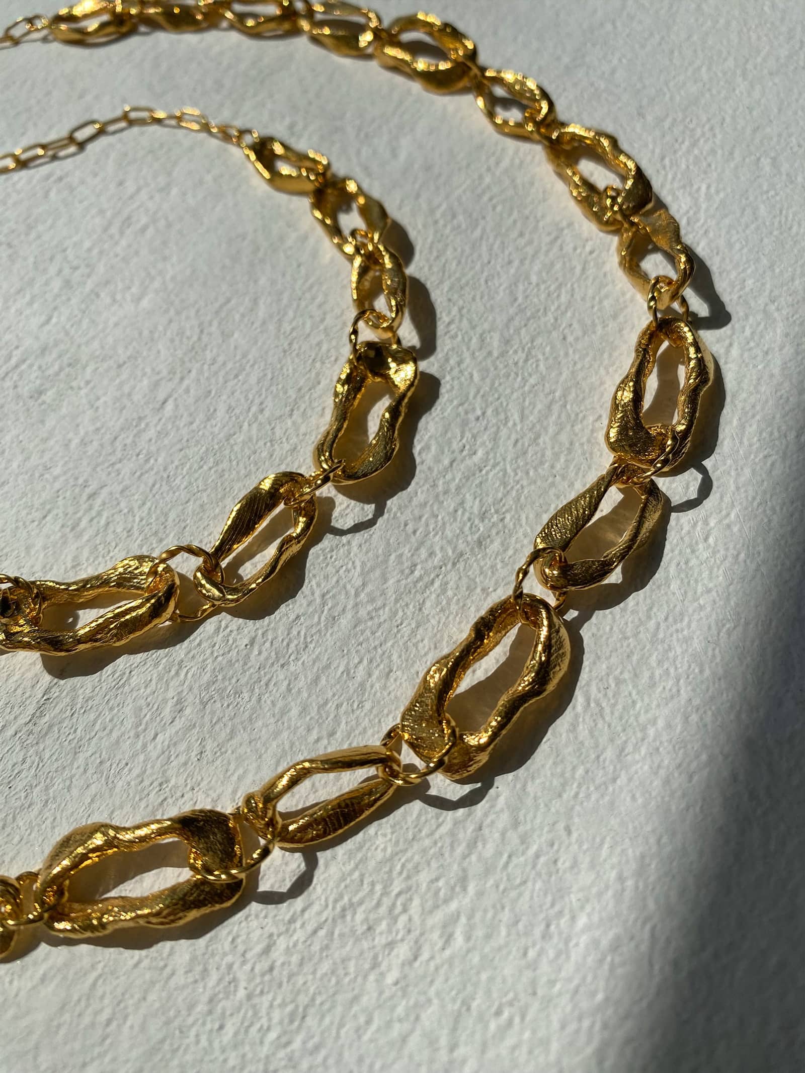 Vacation Chain Choker Necklace Gold in Gold made by Eva Remenyi