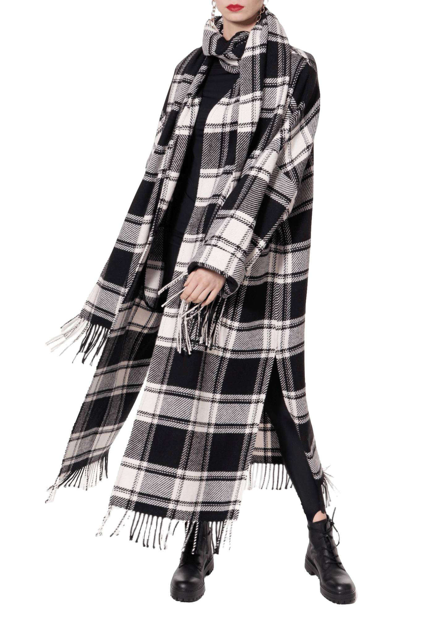 Coat Mischa Domino in Multi color made by HALEWSKI