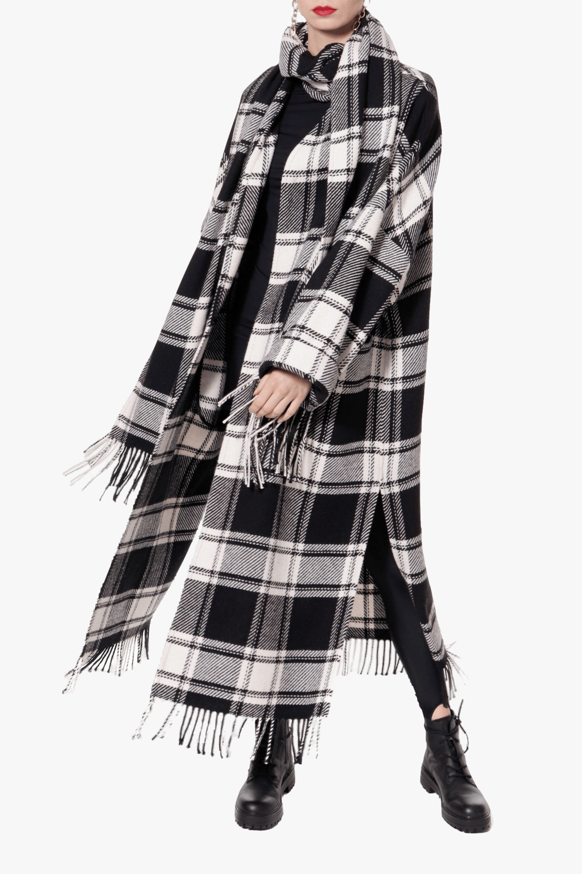 Coat Mischa Domino in Multi color made by HALEWSKI