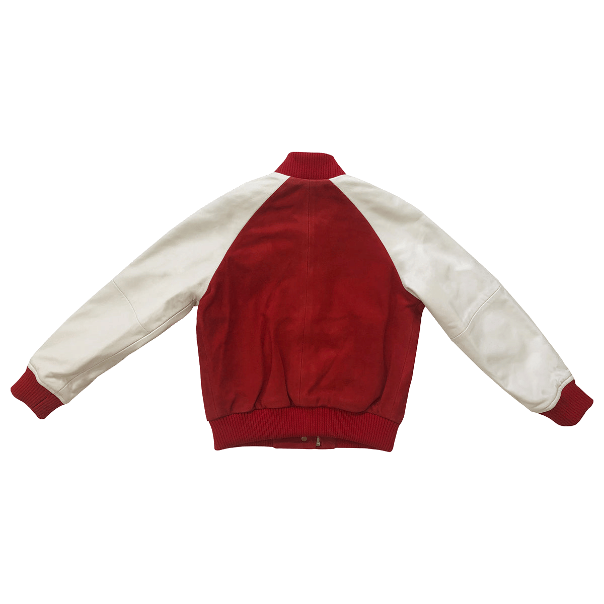 Hanna Leather Bomber Jacket - Red made by SEMSEM