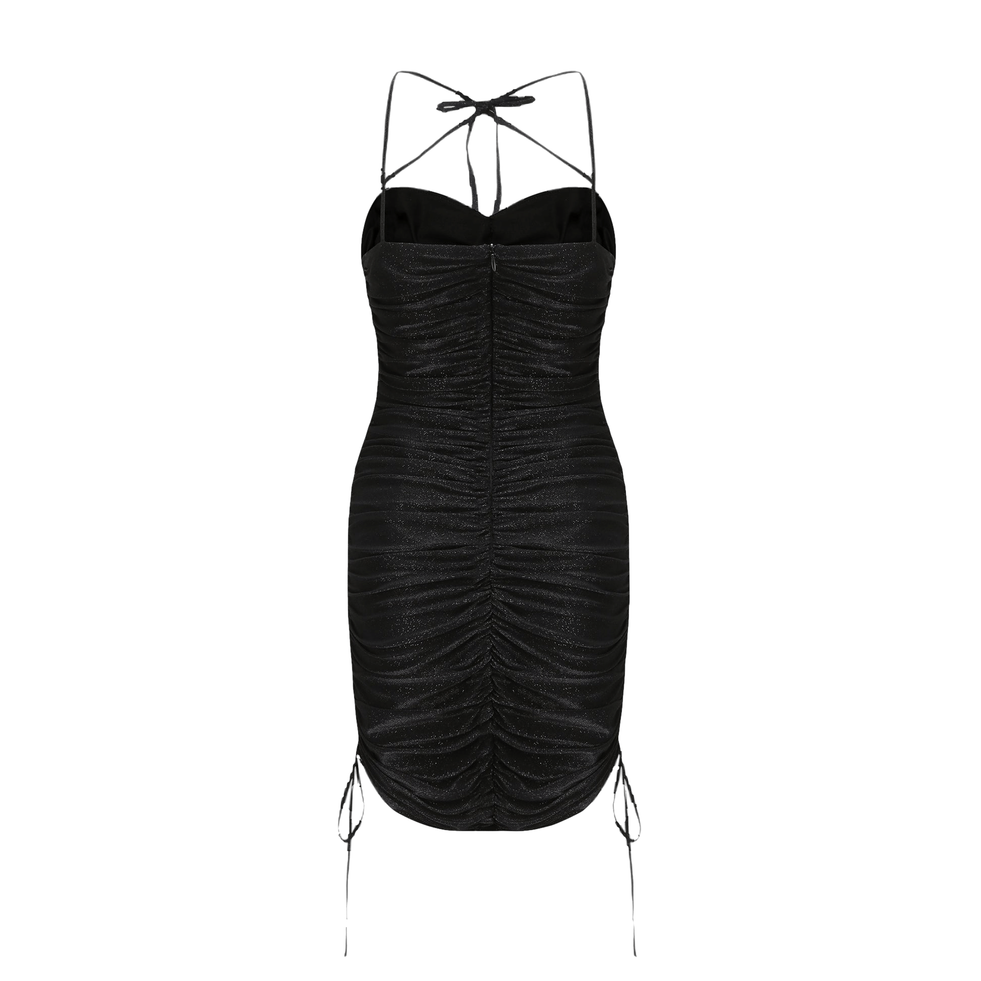 Black Jelena Cross Tie Dress in Black made by Nana Jacqueline