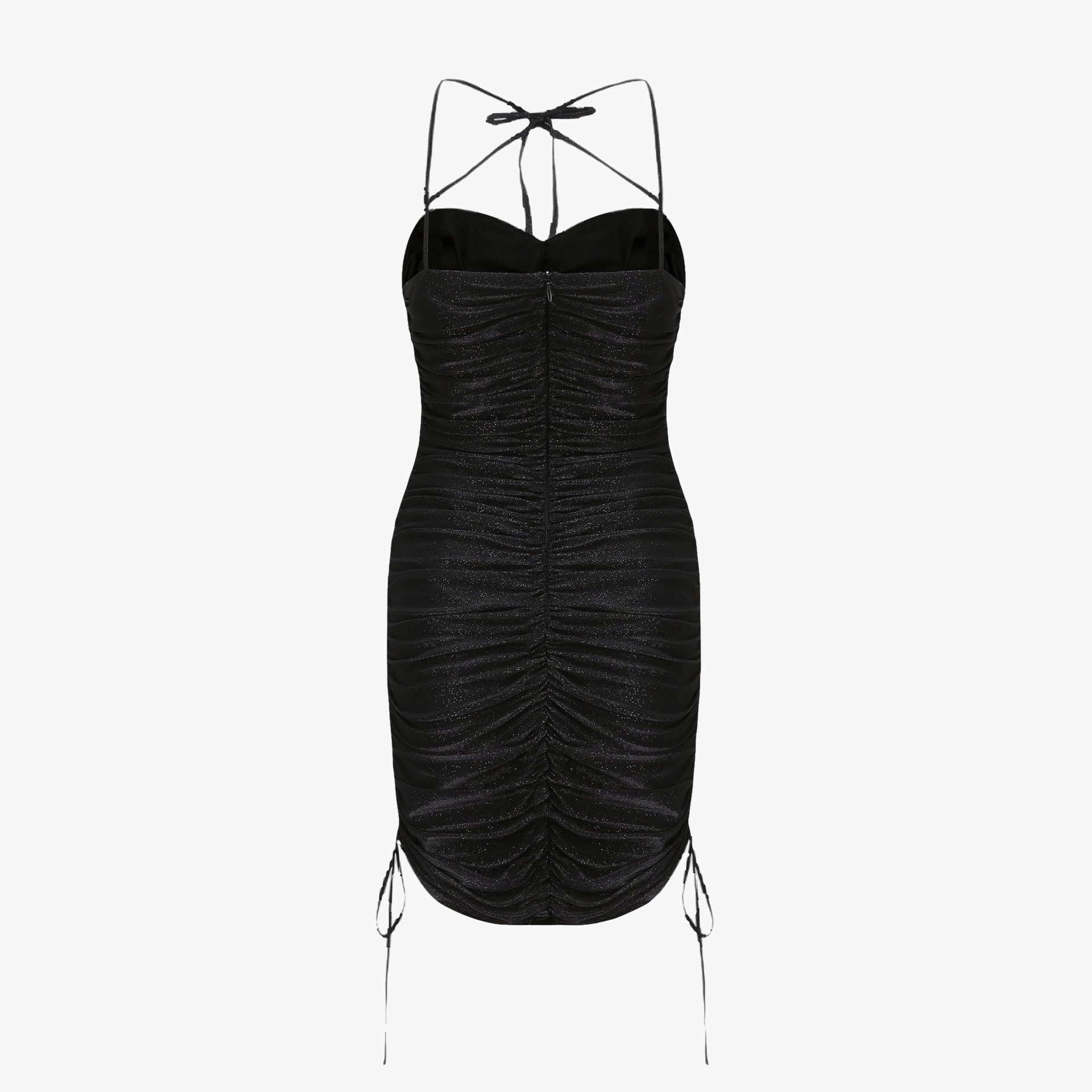 Black Jelena Cross Tie Dress in Black made by Nana Jacqueline