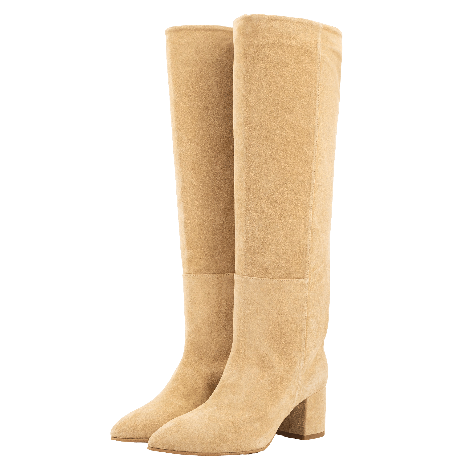 SAND SUEDE TALL BOOTS made by Toral
