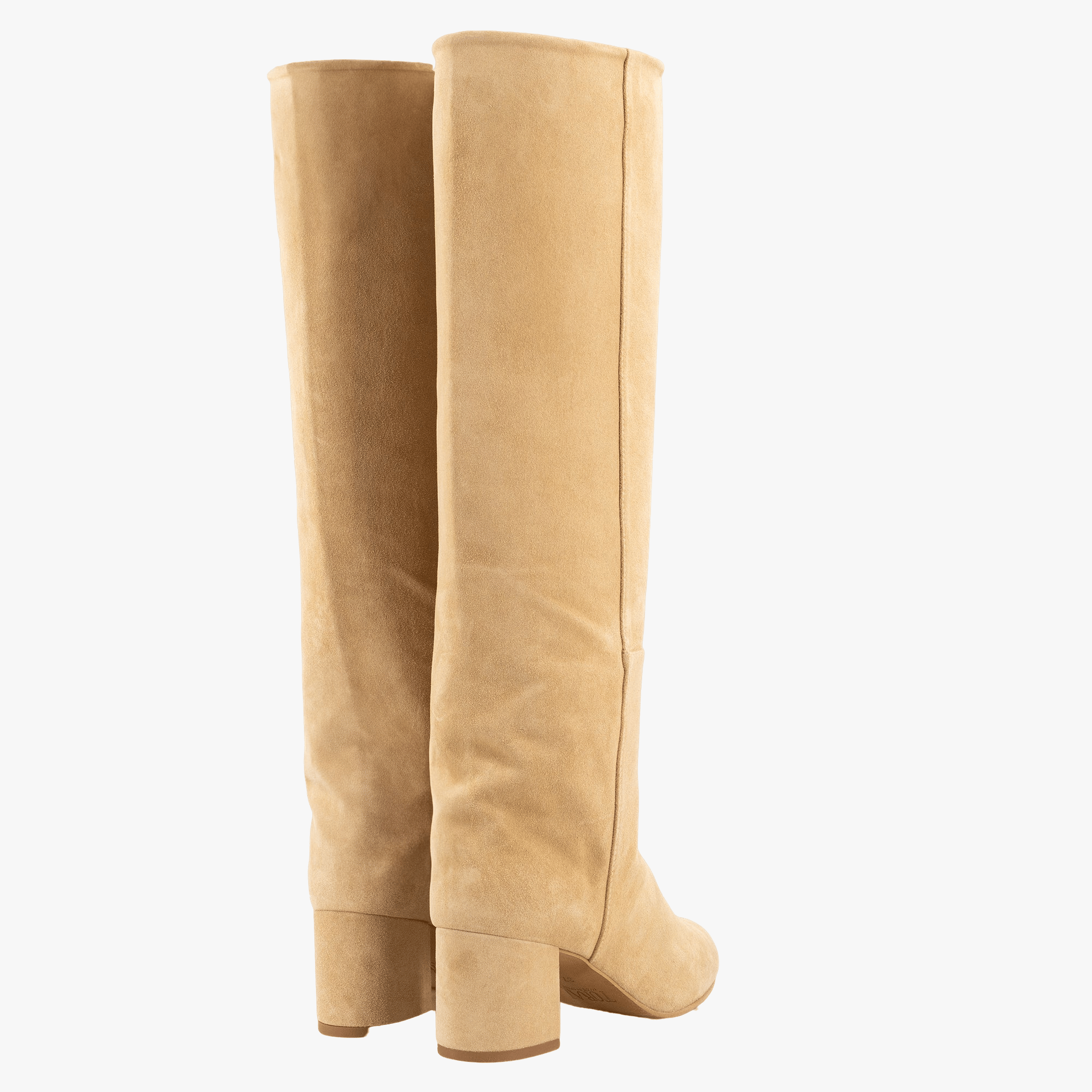 SAND SUEDE TALL BOOTS made by Toral