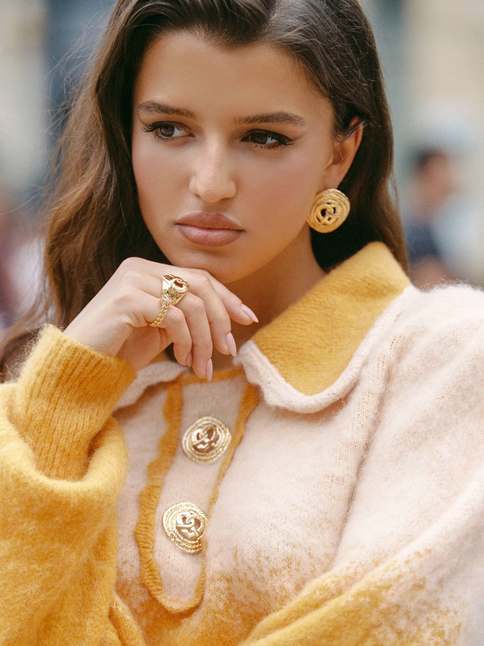 Isabella Earrings in Gold made by Nana Jacqueline