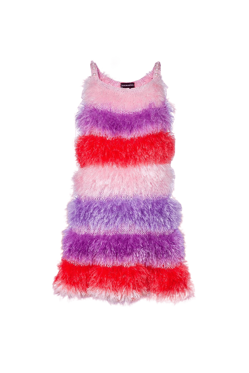 Multicolor Handmade Knit Dress made by ANDREEVA