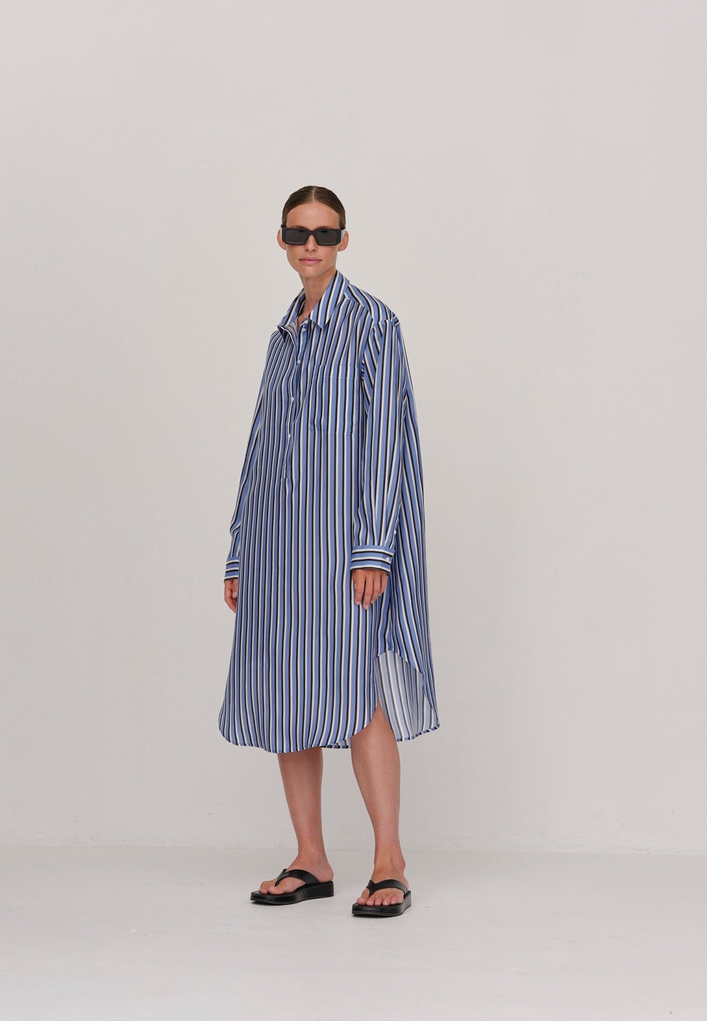Meyer Dress - Navy Blue Stripe made by HERSKIND