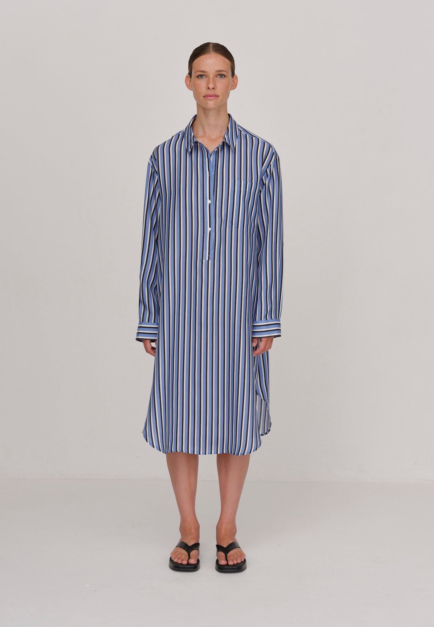Meyer Dress - Navy Blue Stripe made by HERSKIND
