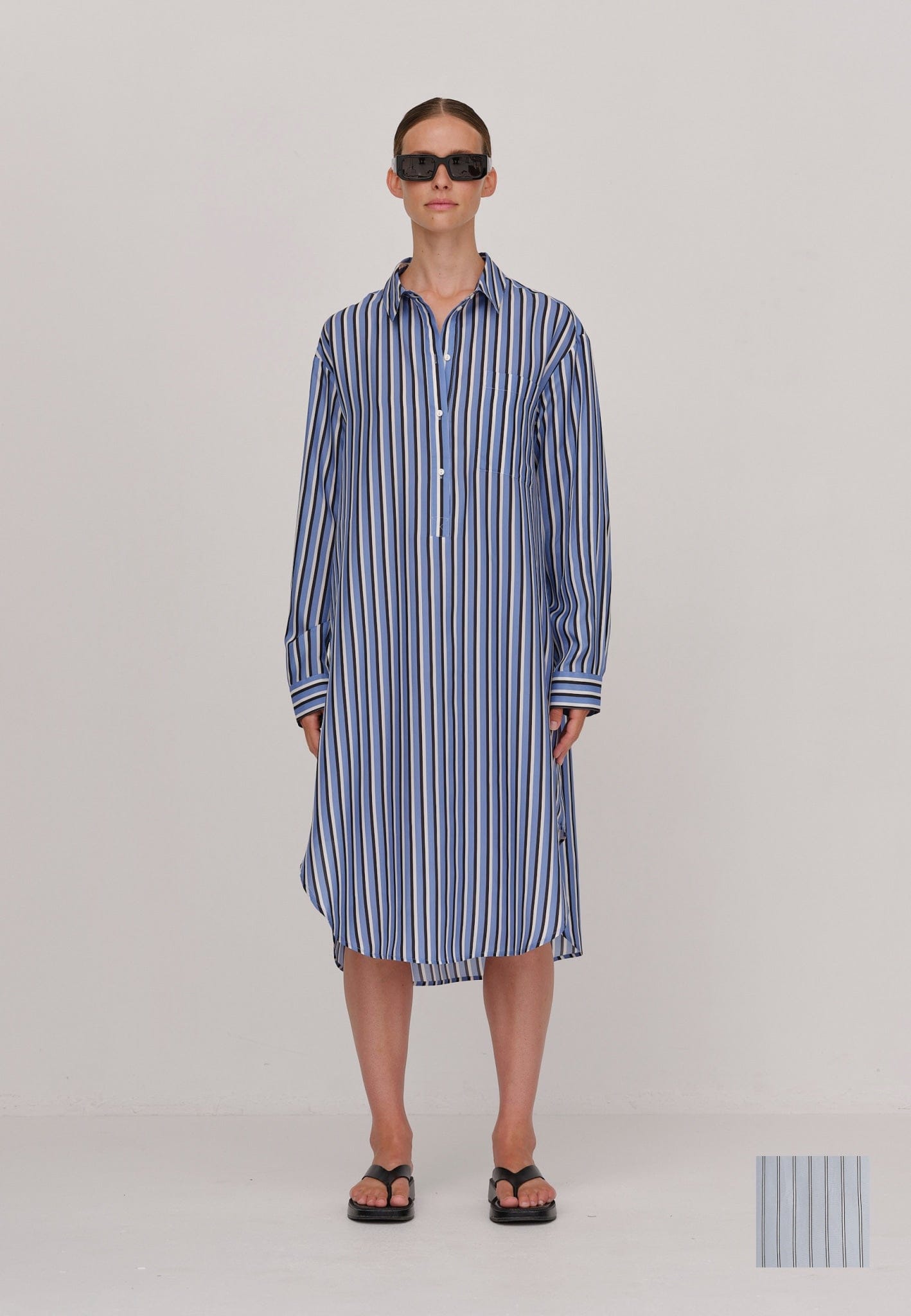 Meyer Dress - Navy Blue Stripe made by HERSKIND