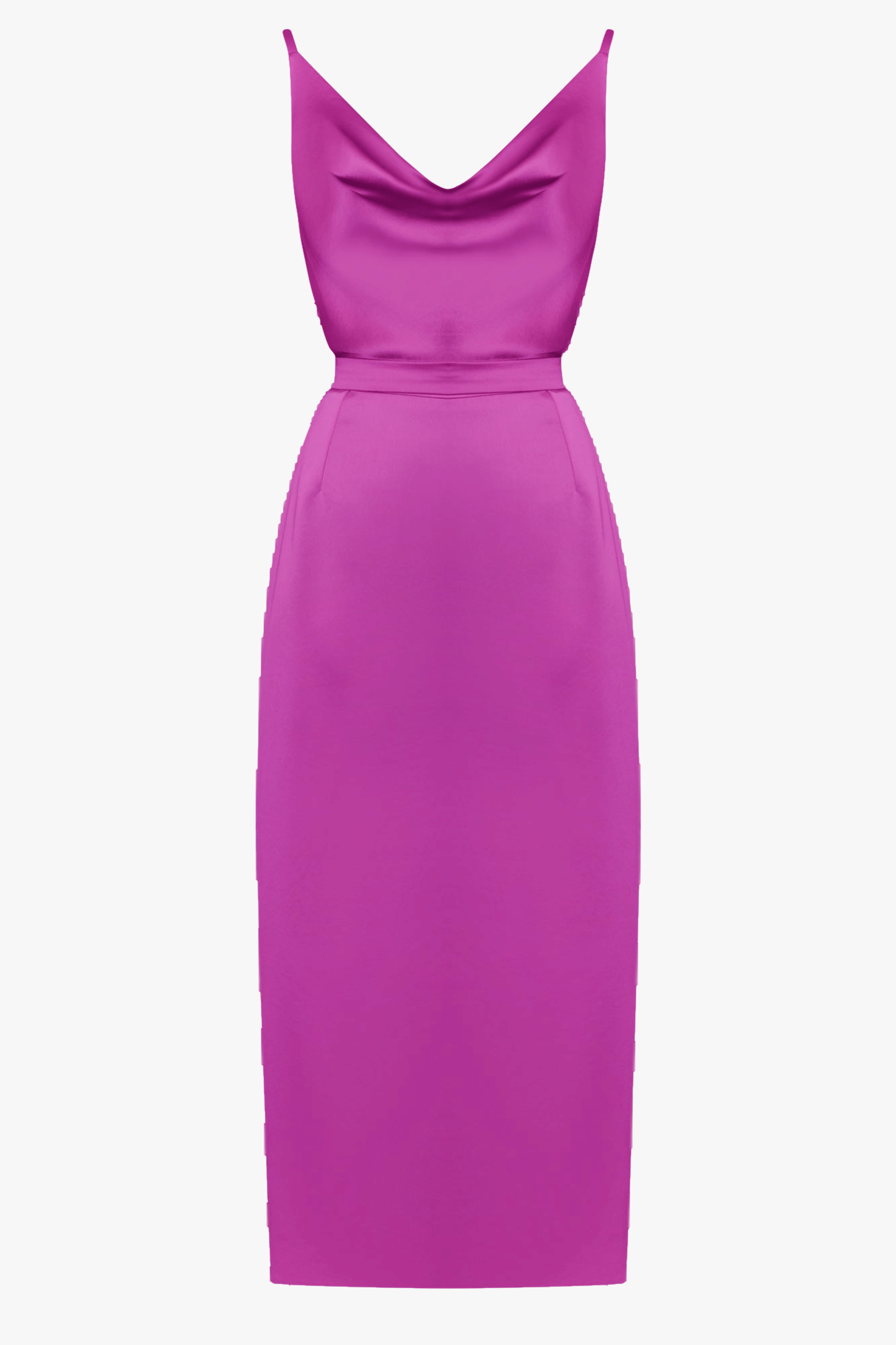 KAMEA magenta pink open back dress made by UNDRESS