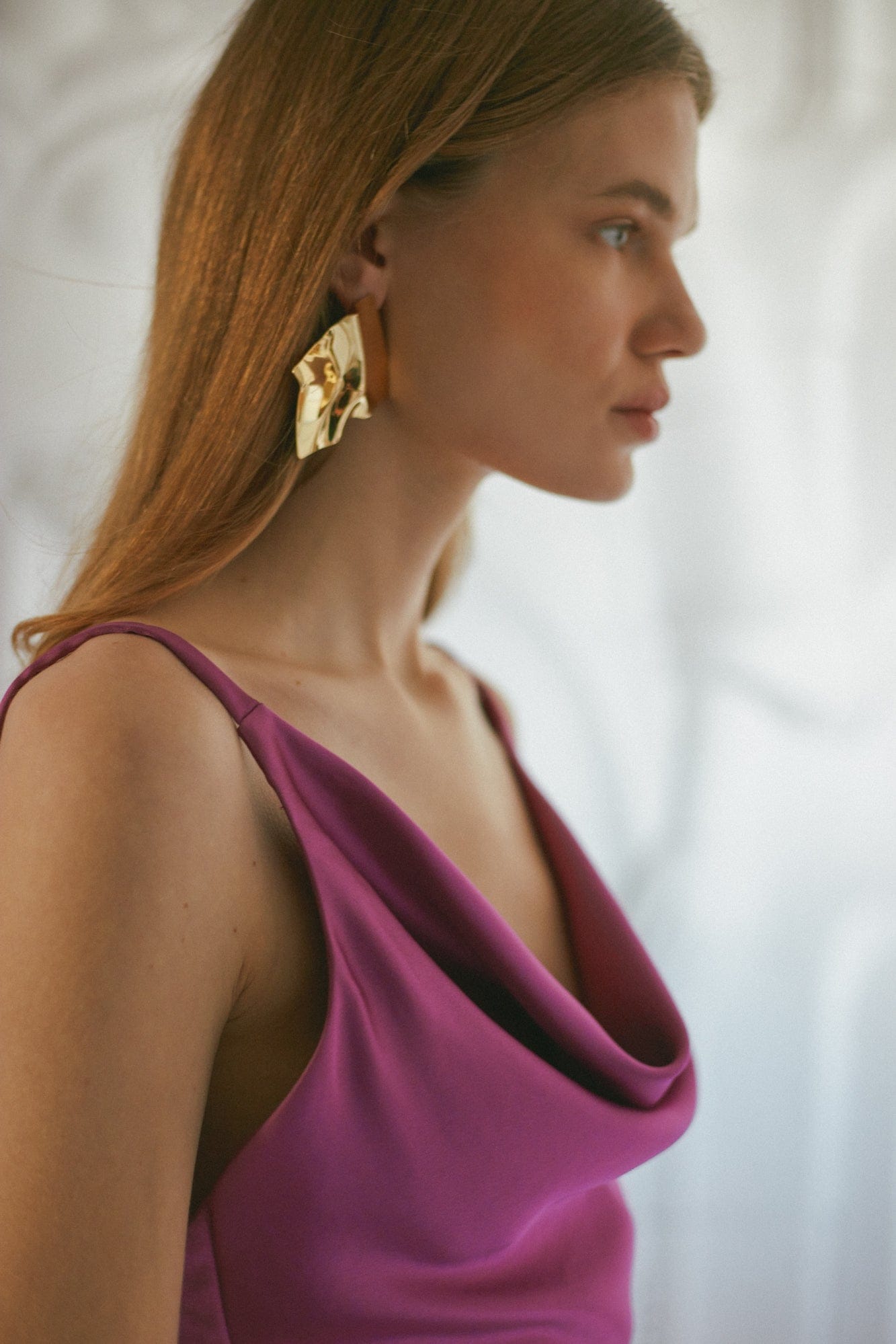 KAMEA magenta pink open back dress made by UNDRESS