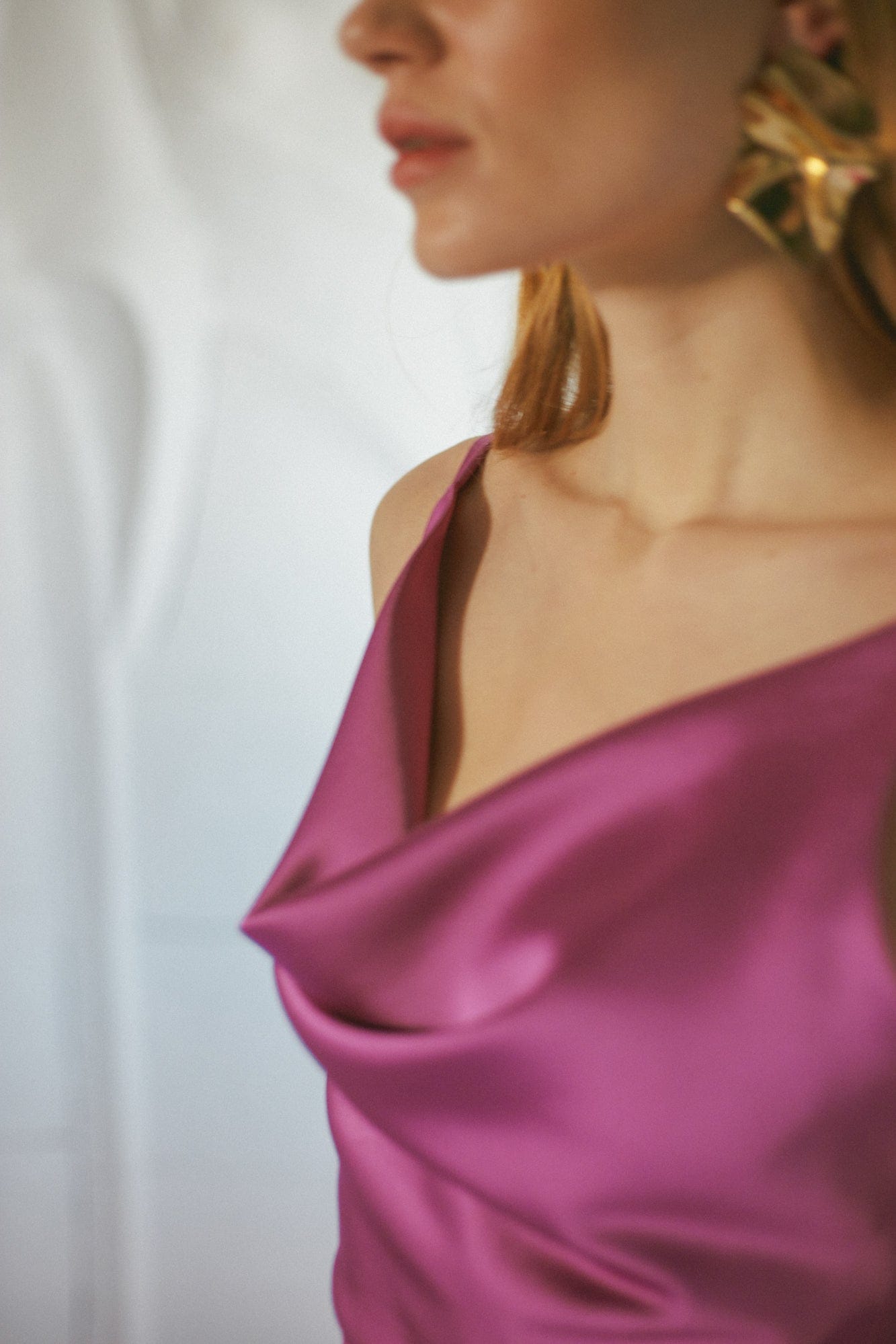 KAMEA magenta pink open back dress made by UNDRESS