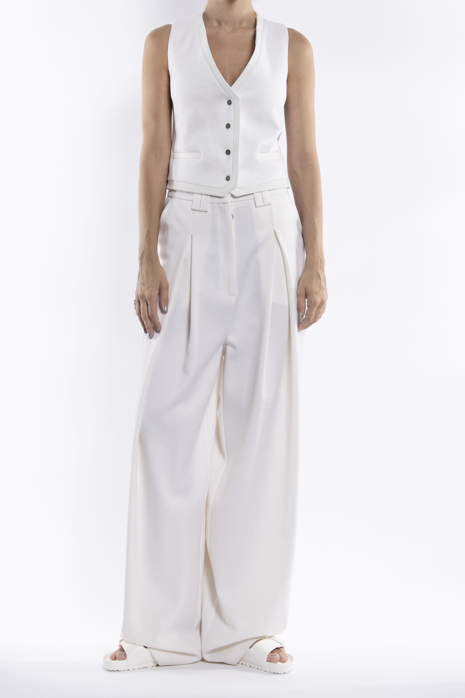 White Dream Trousers in White made by Vestiaire d'un Oiseau Libre