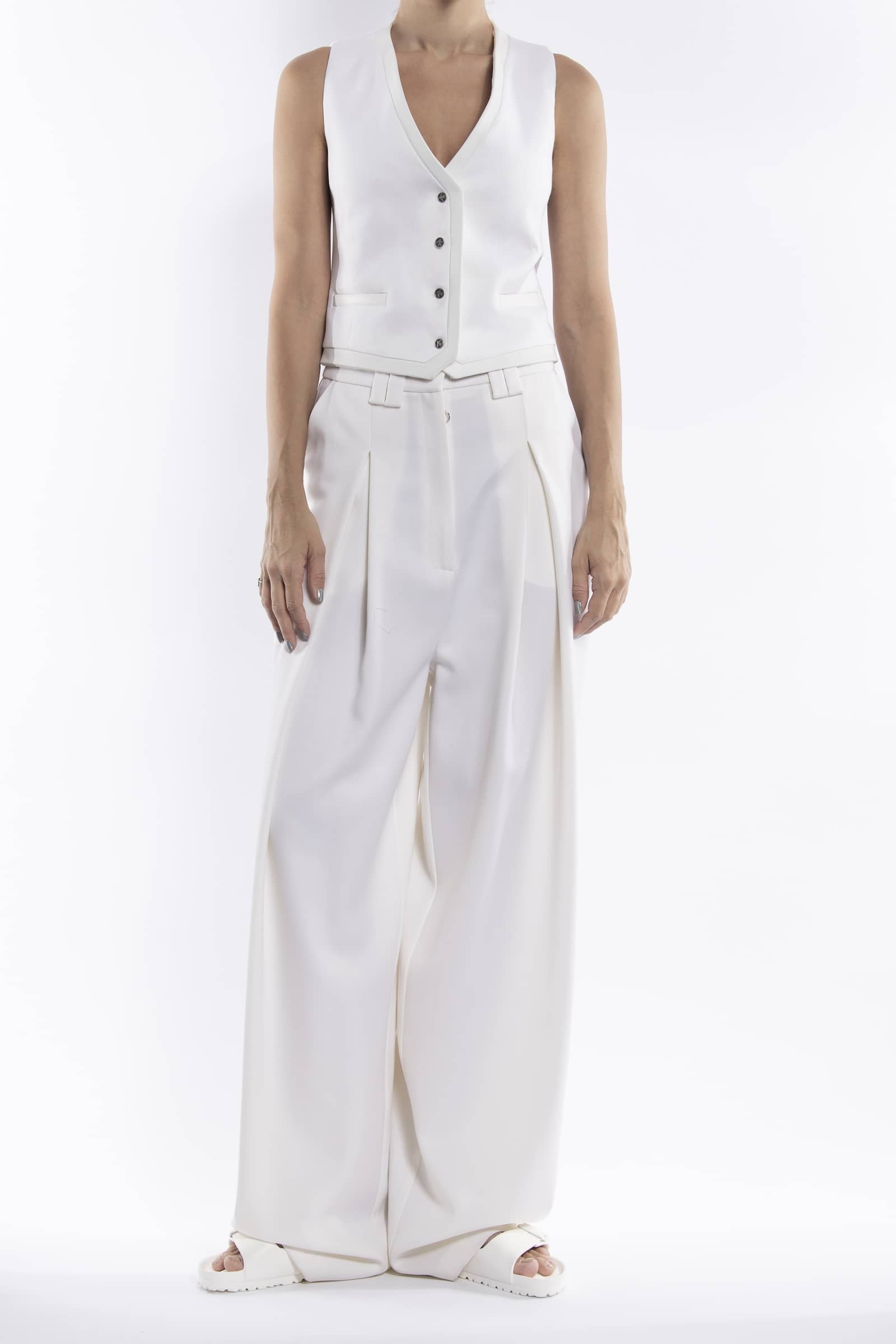 White Dream Trousers in White made by Vestiaire d'un Oiseau Libre