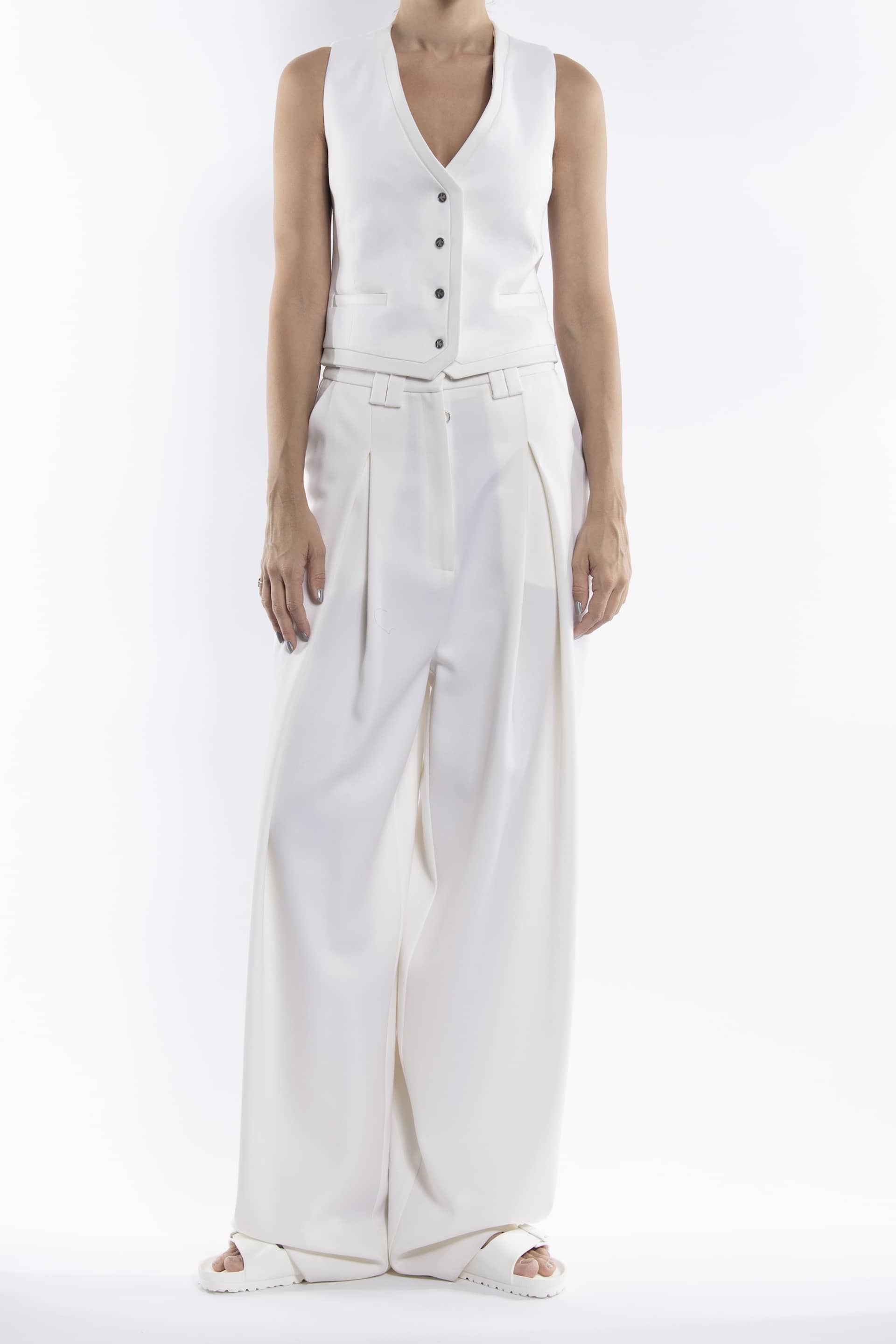 White Dream Trousers in White made by Vestiaire d'un Oiseau Libre