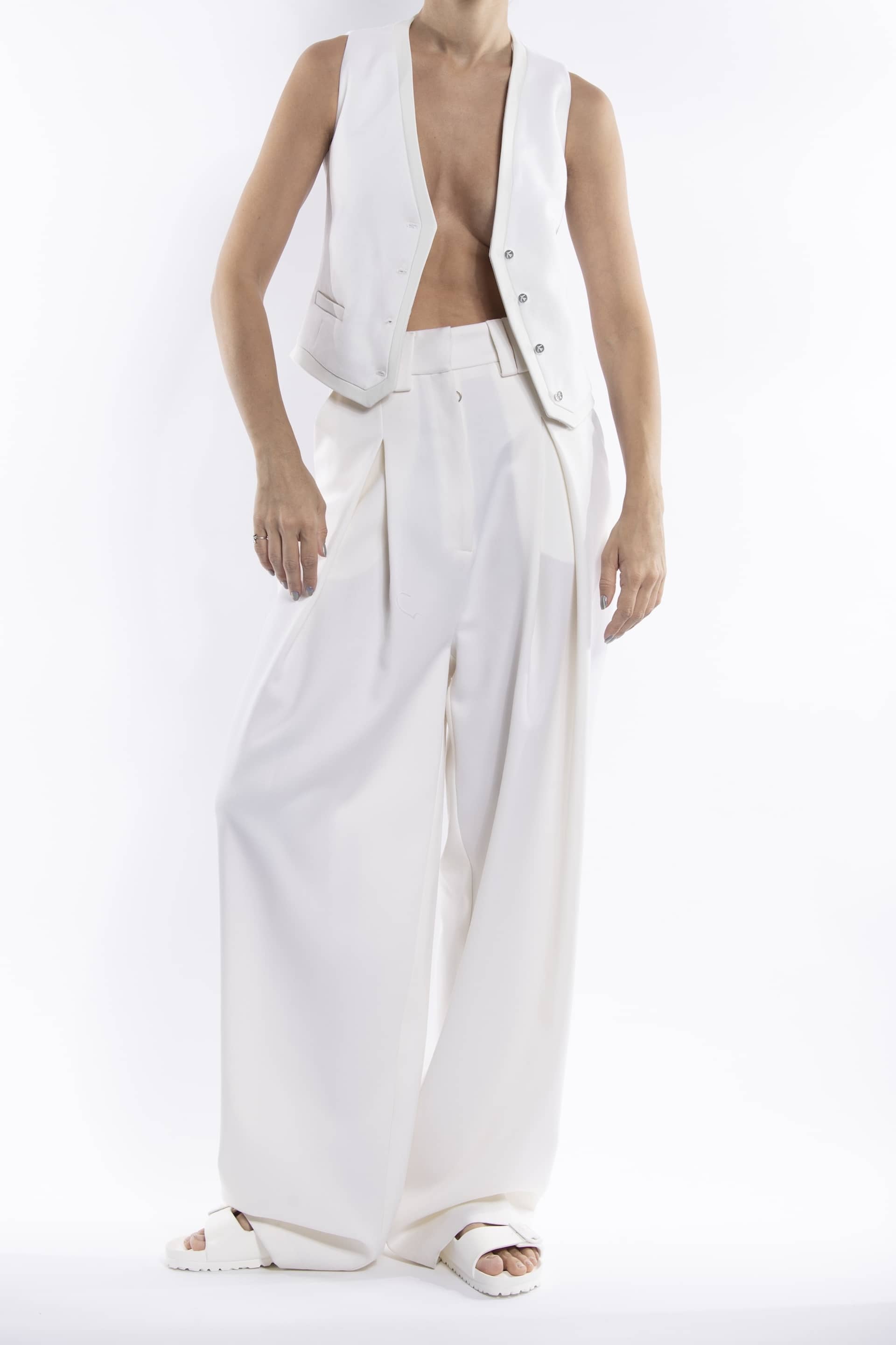 White Dream Trousers in White made by Vestiaire d'un Oiseau Libre