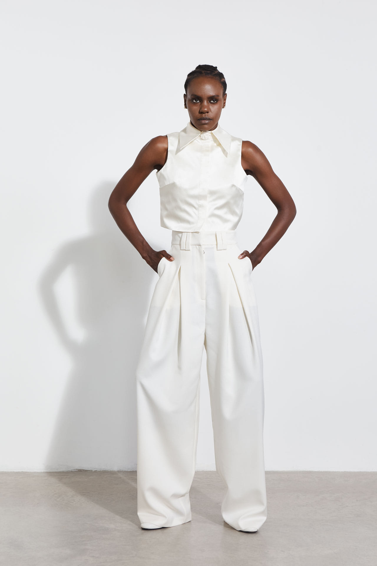 White Dream Trousers in White made by Vestiaire d'un Oiseau Libre