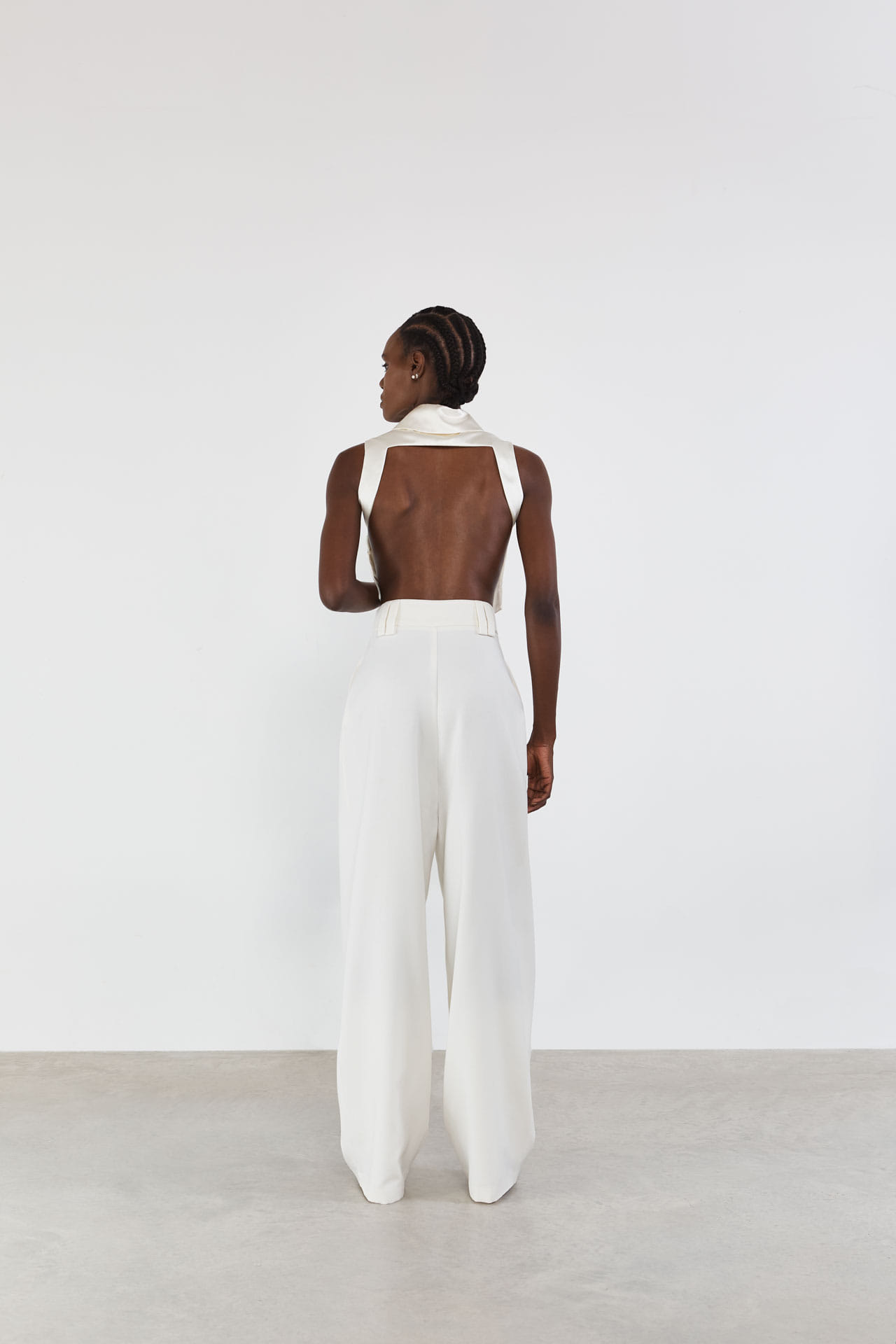 White Dream Trousers in White made by Vestiaire d'un Oiseau Libre