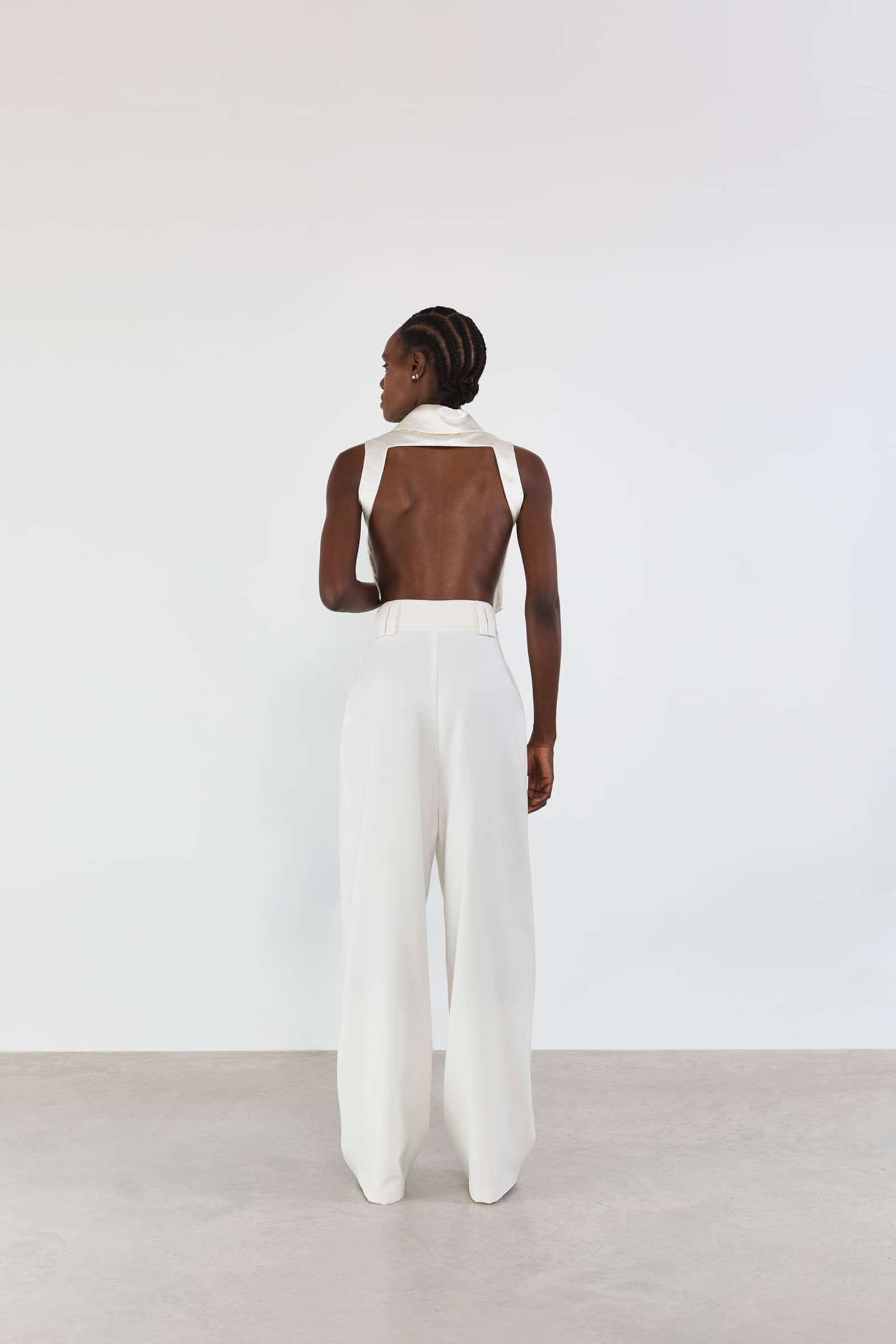 White Dream Trousers in White made by Vestiaire d'un Oiseau Libre