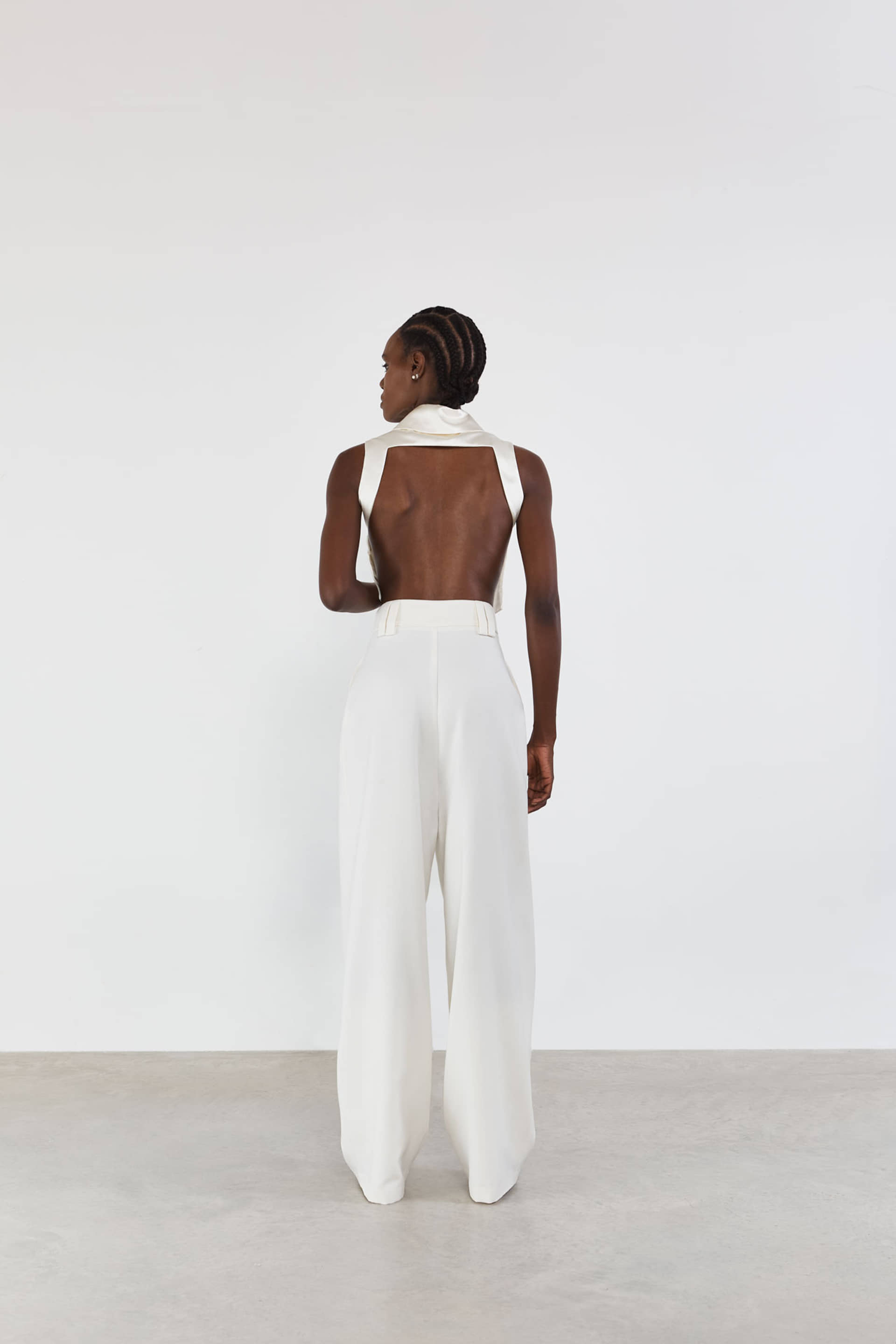 White Dream Trousers in White made by Vestiaire d'un Oiseau Libre