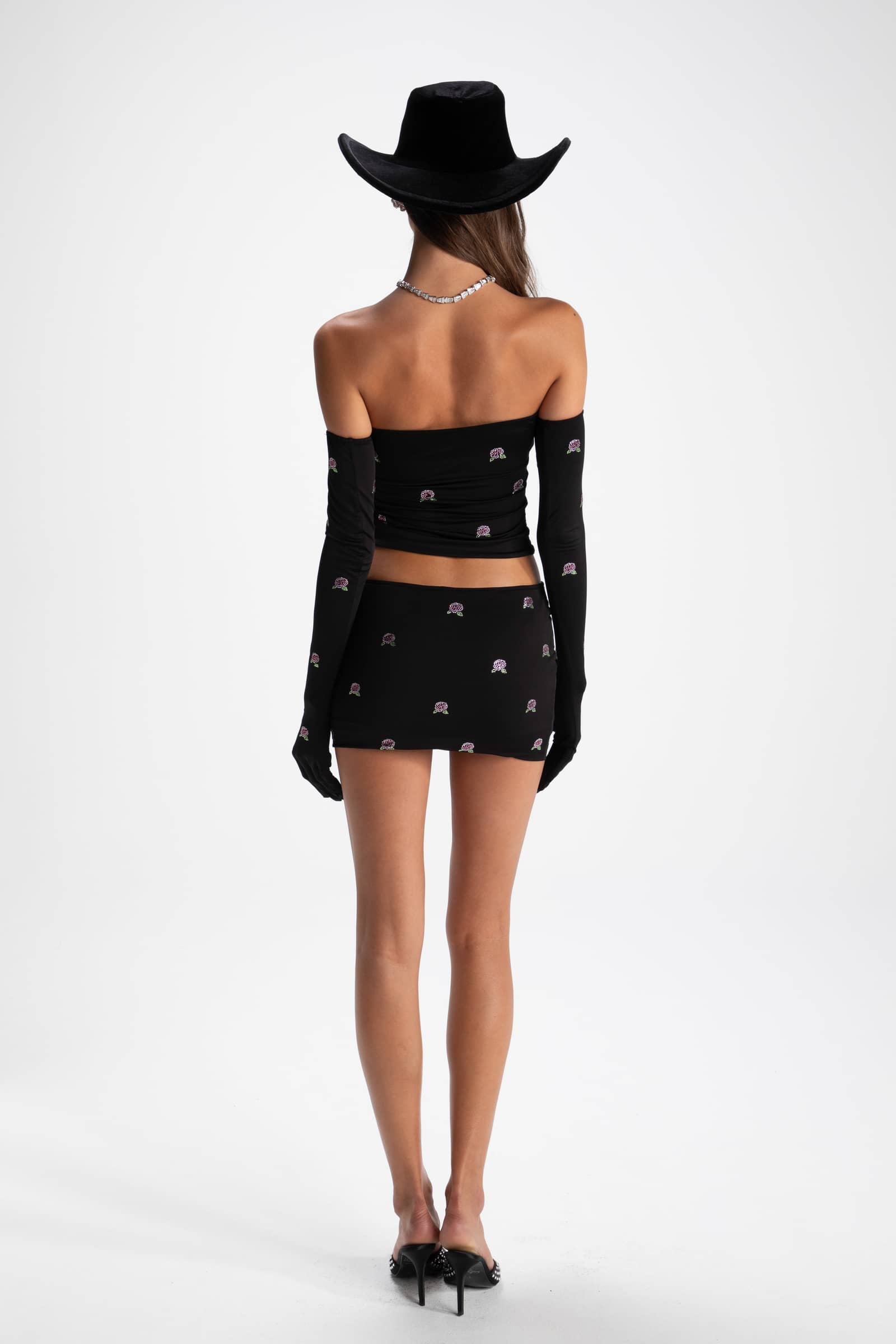 Rosana Embroidered Skirt (Black) in Black made by Nana Jacqueline
