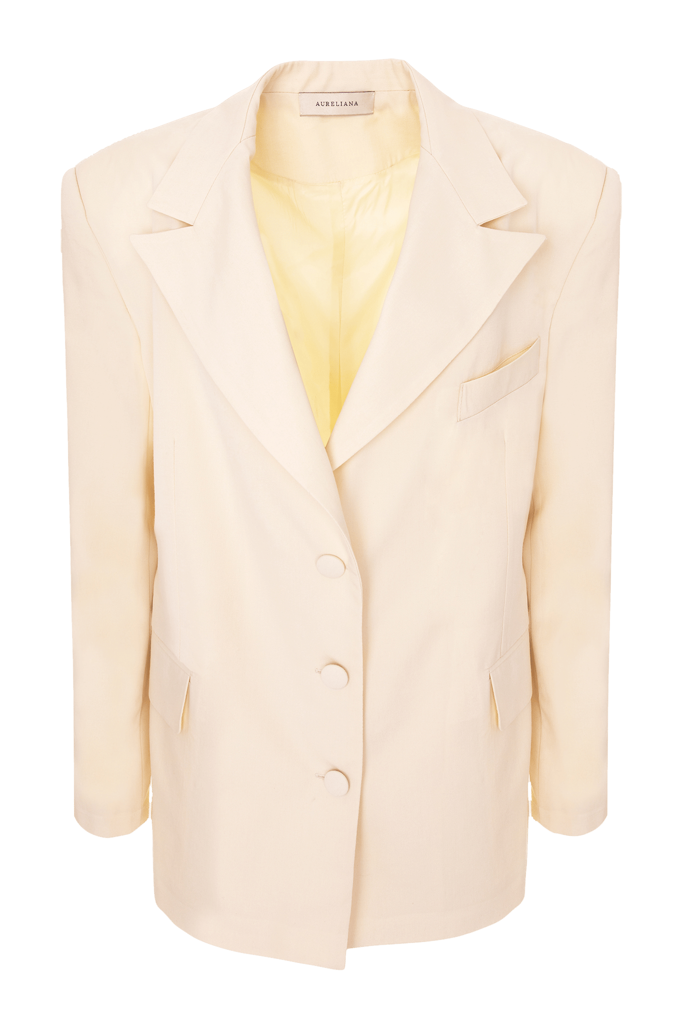 Classic Oversize Blazer in White made by Aureliana