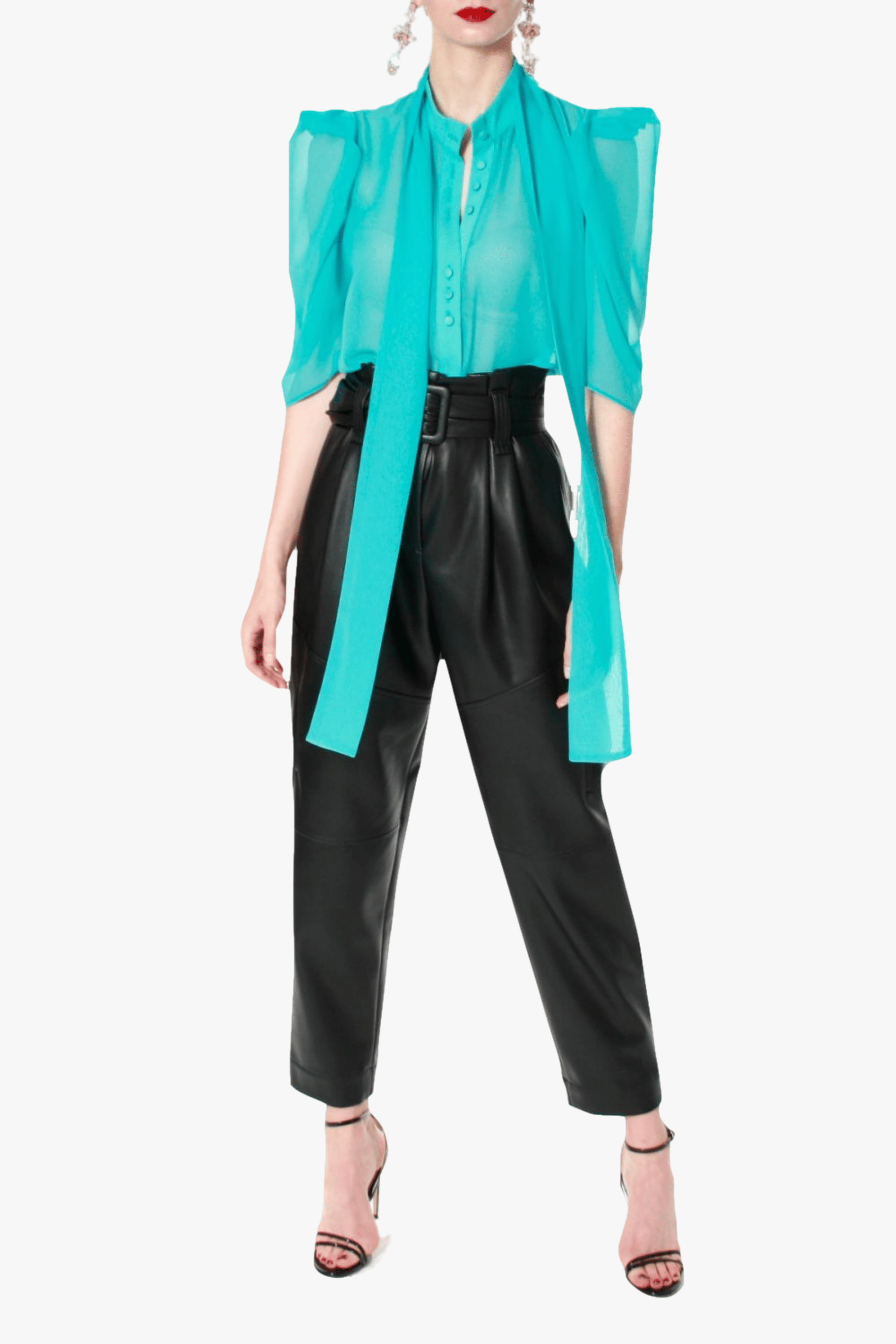 Blouse Angel Turquoise in Blue made by HALEWSKI