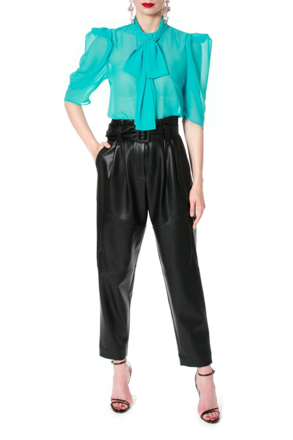 Blouse Angel Turquoise in Blue made by HALEWSKI