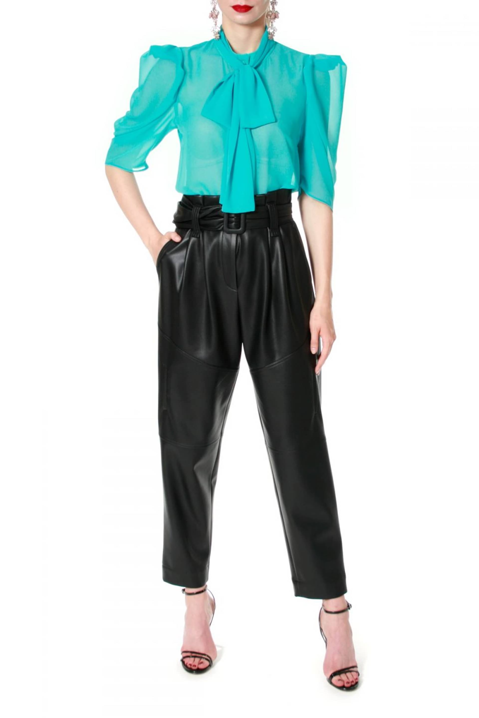 Blouse Angel Turquoise in Blue made by HALEWSKI