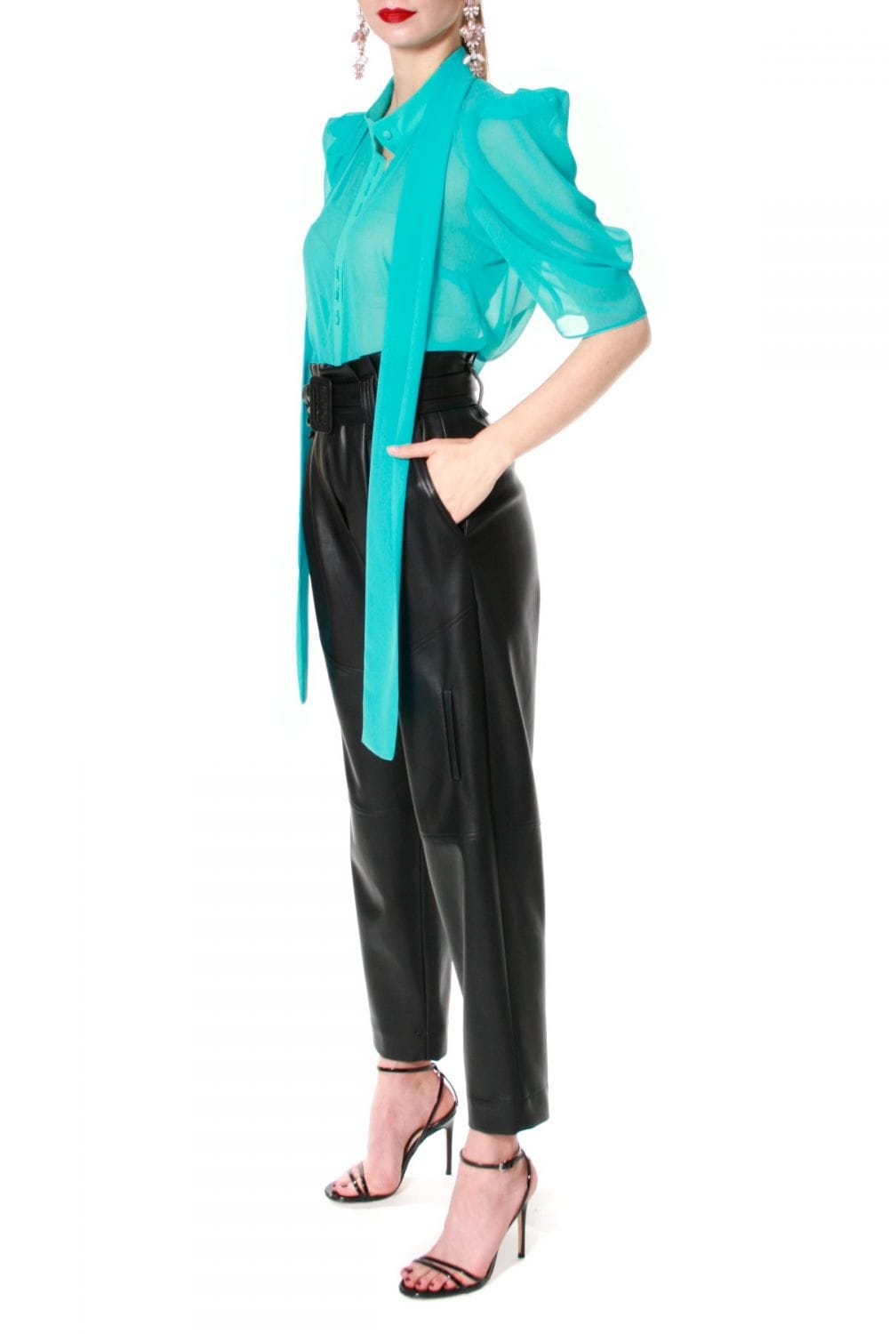 Blouse Angel Turquoise in Blue made by HALEWSKI