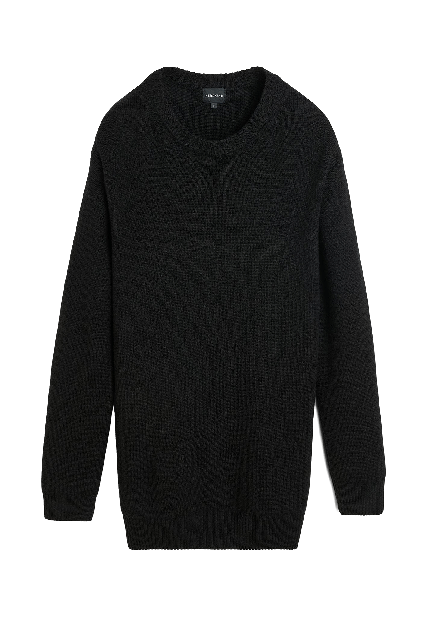 Fred Knit Sweater Dress - Black made by HERSKIND