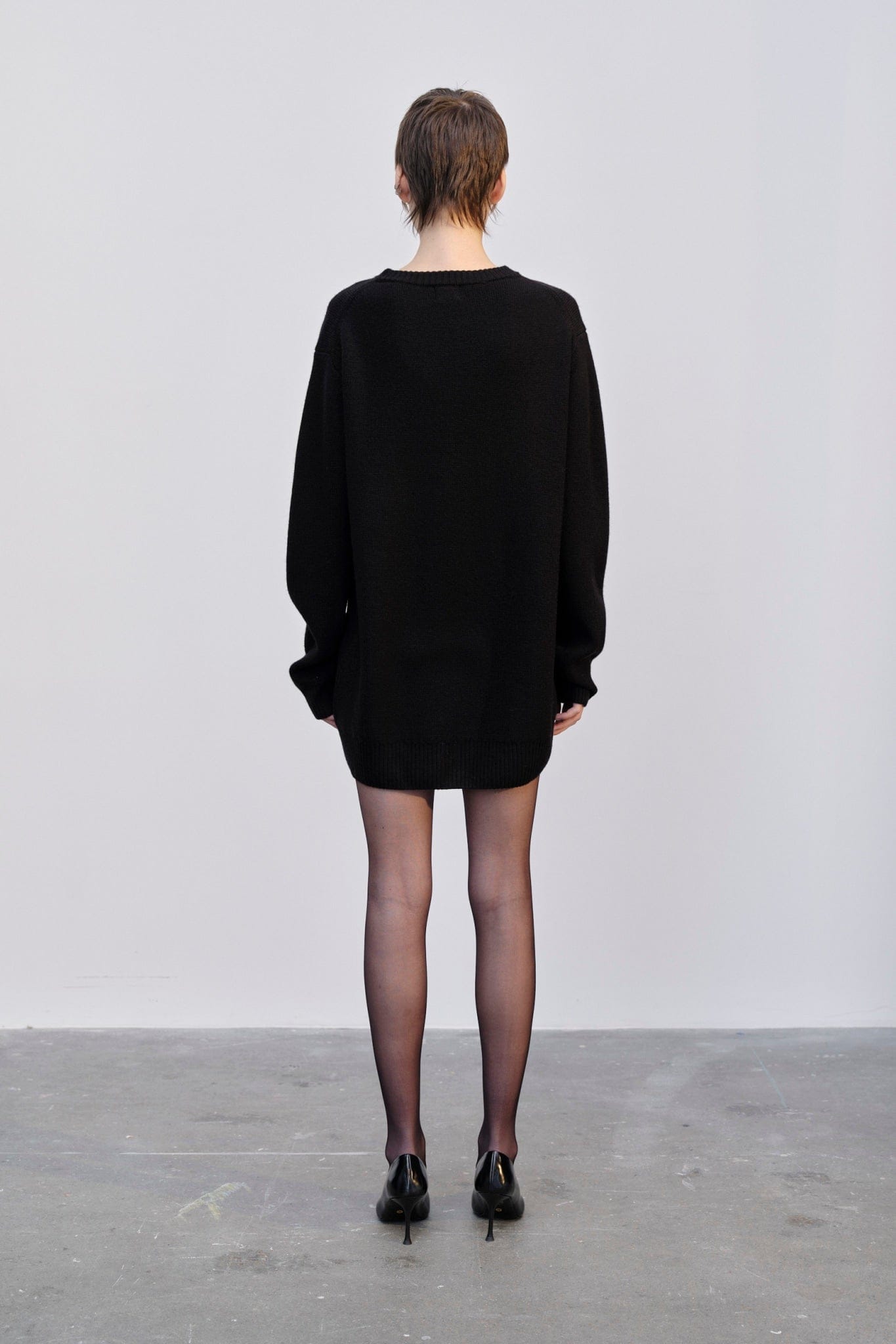 Fred Knit Sweater Dress - Black made by HERSKIND