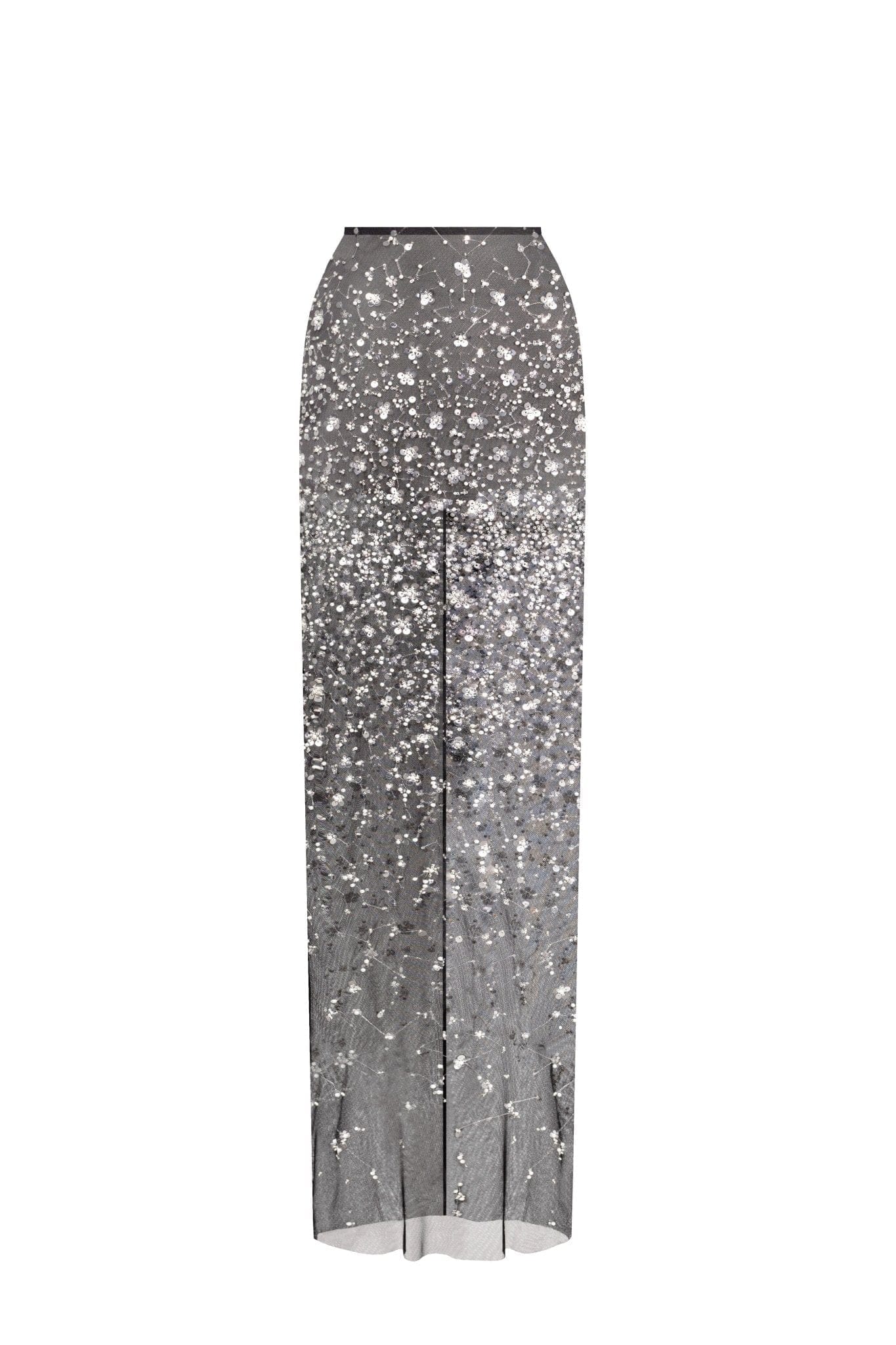 Crystal-covered fabulous black maxi dress made by Milla