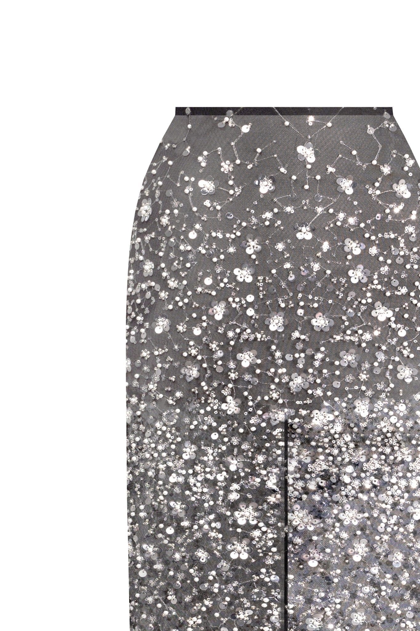 Crystal-covered fabulous black maxi dress made by Milla