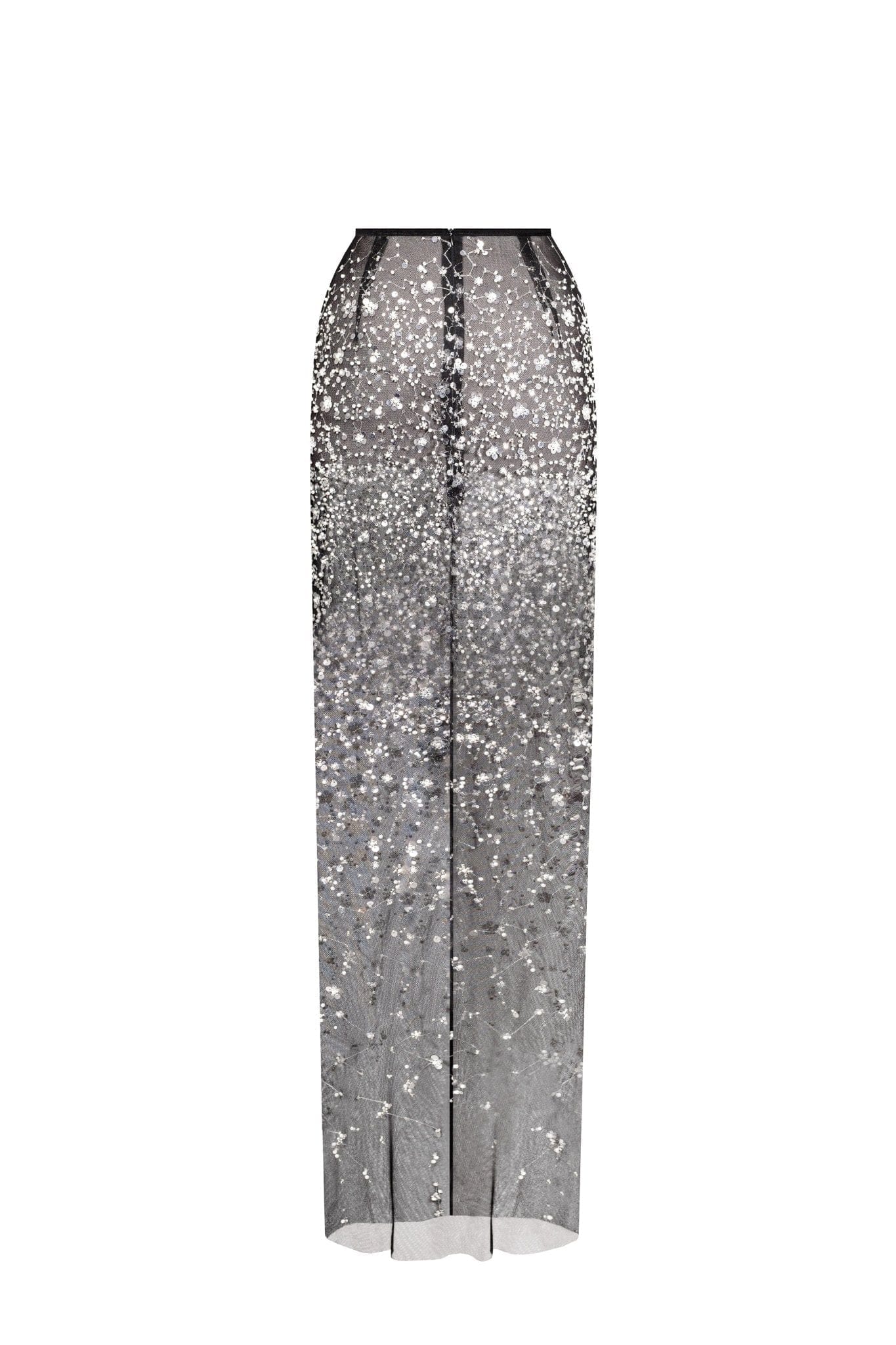 Crystal-covered fabulous black maxi dress made by Milla