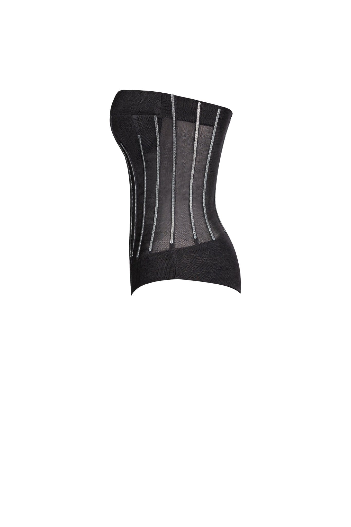 Crystal-covered fabulous black maxi dress made by Milla