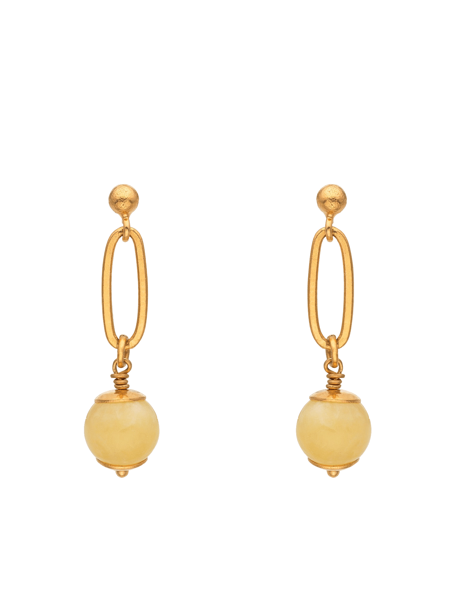 Minerals Honey Calcite Earrings made by Eva Remenyi