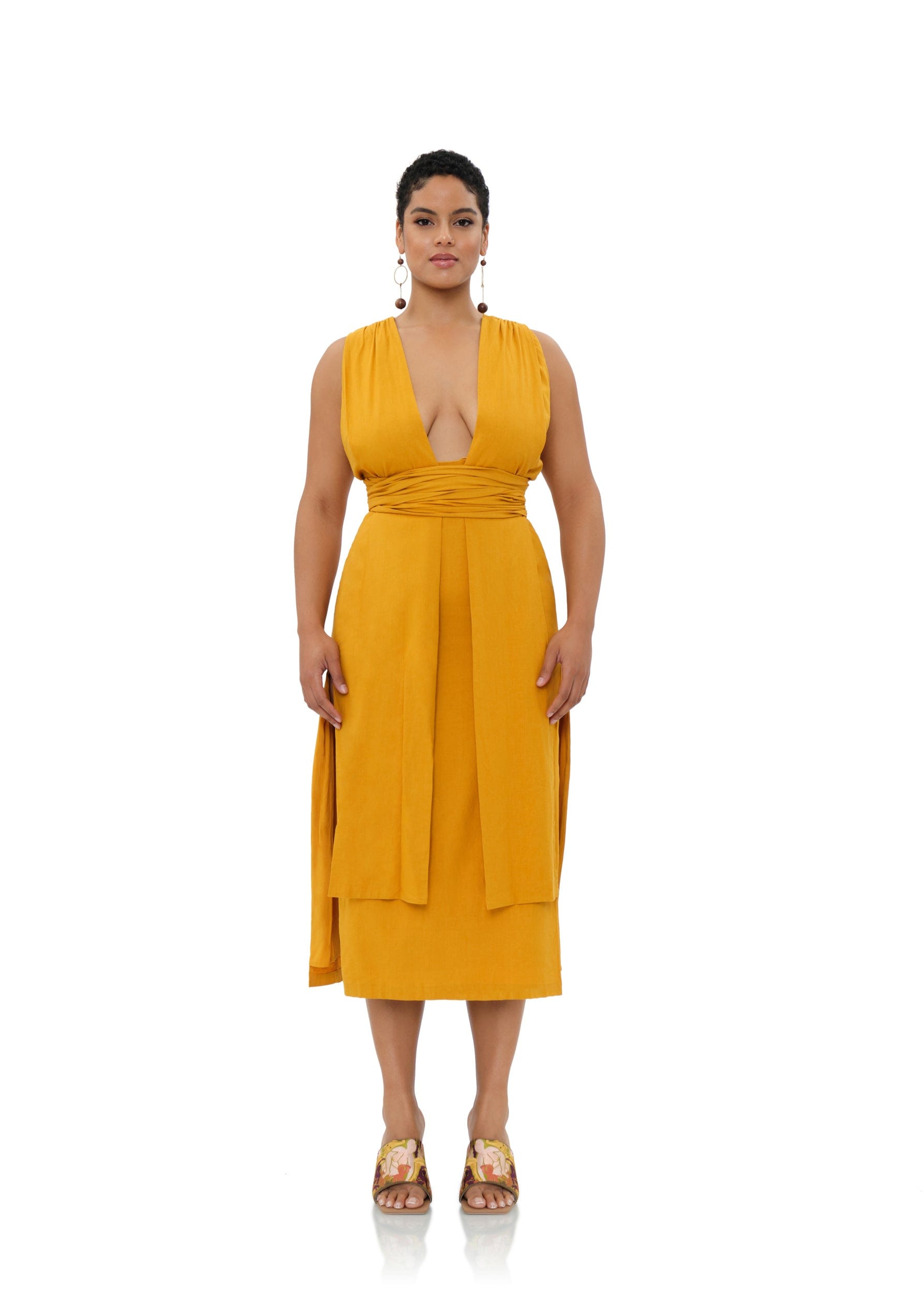 ZADO DRESS - GOLD made by Andrea Iyamah